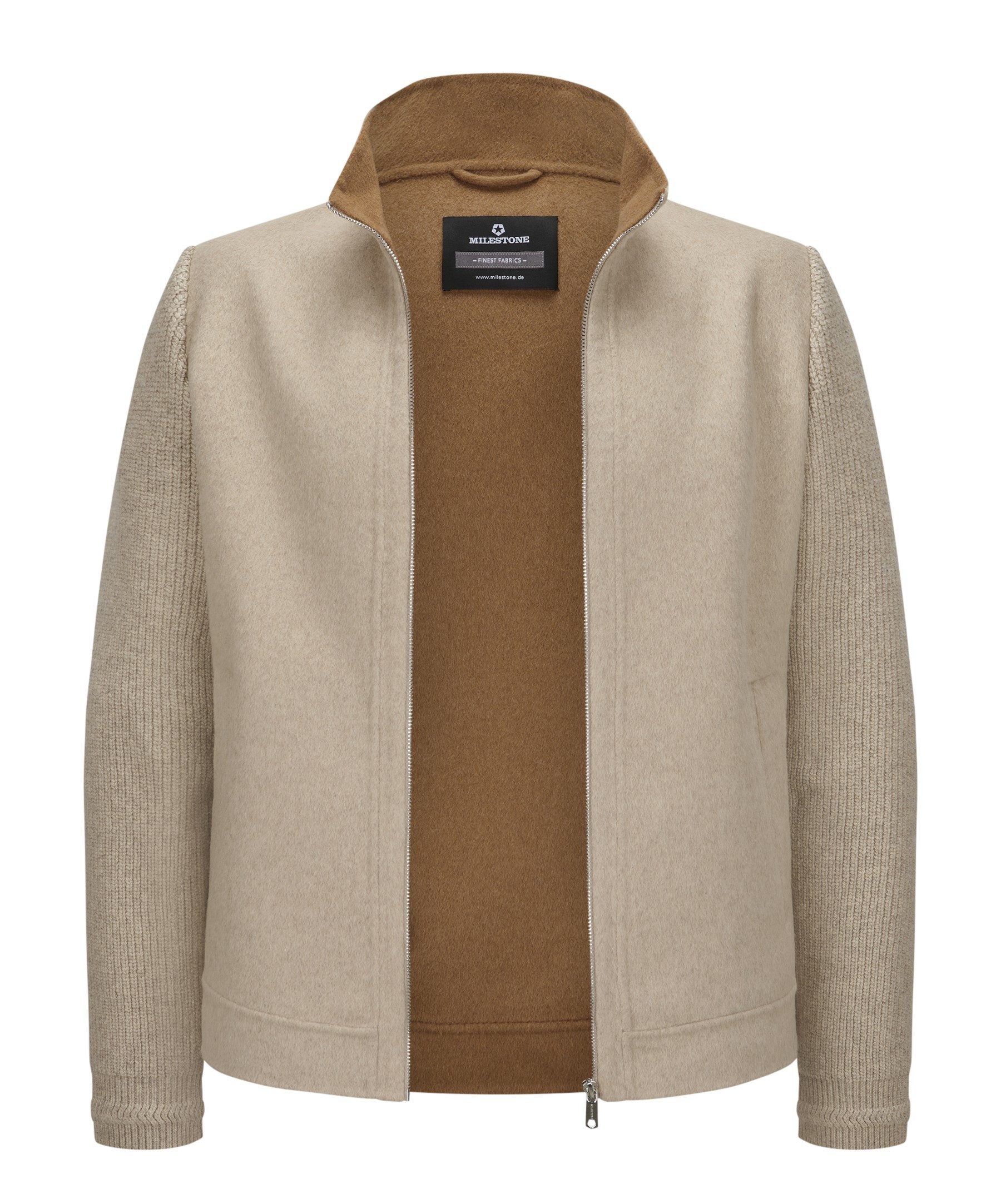 Milestone Hybridjacke MSKennedy mit Wollstrick Ärmeln und taillierter Passf günstig online kaufen