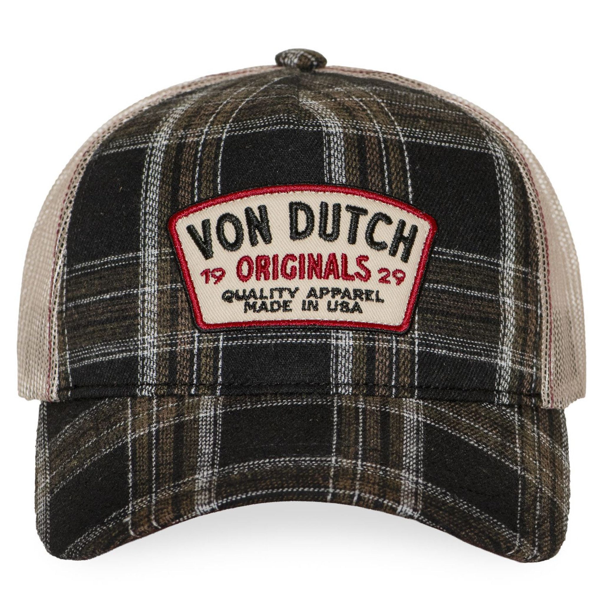 Von Dutch Trucker Cap Von Dutch Originals Trucker Cap - Check Pattern - Flannel Mesh (Basecap, Basecap, Meshcap, Trucker Kappe)