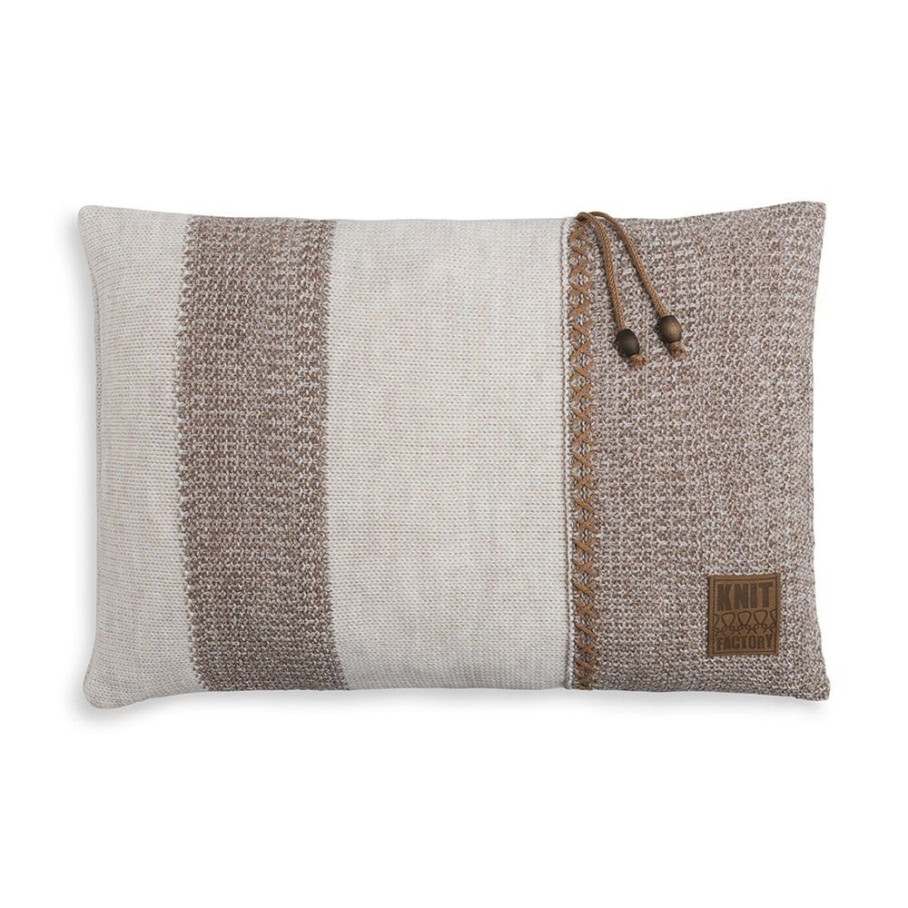 Knit Factory Dekokissen Knit Factory Roxx Kissen Beige/Marron - 60x40