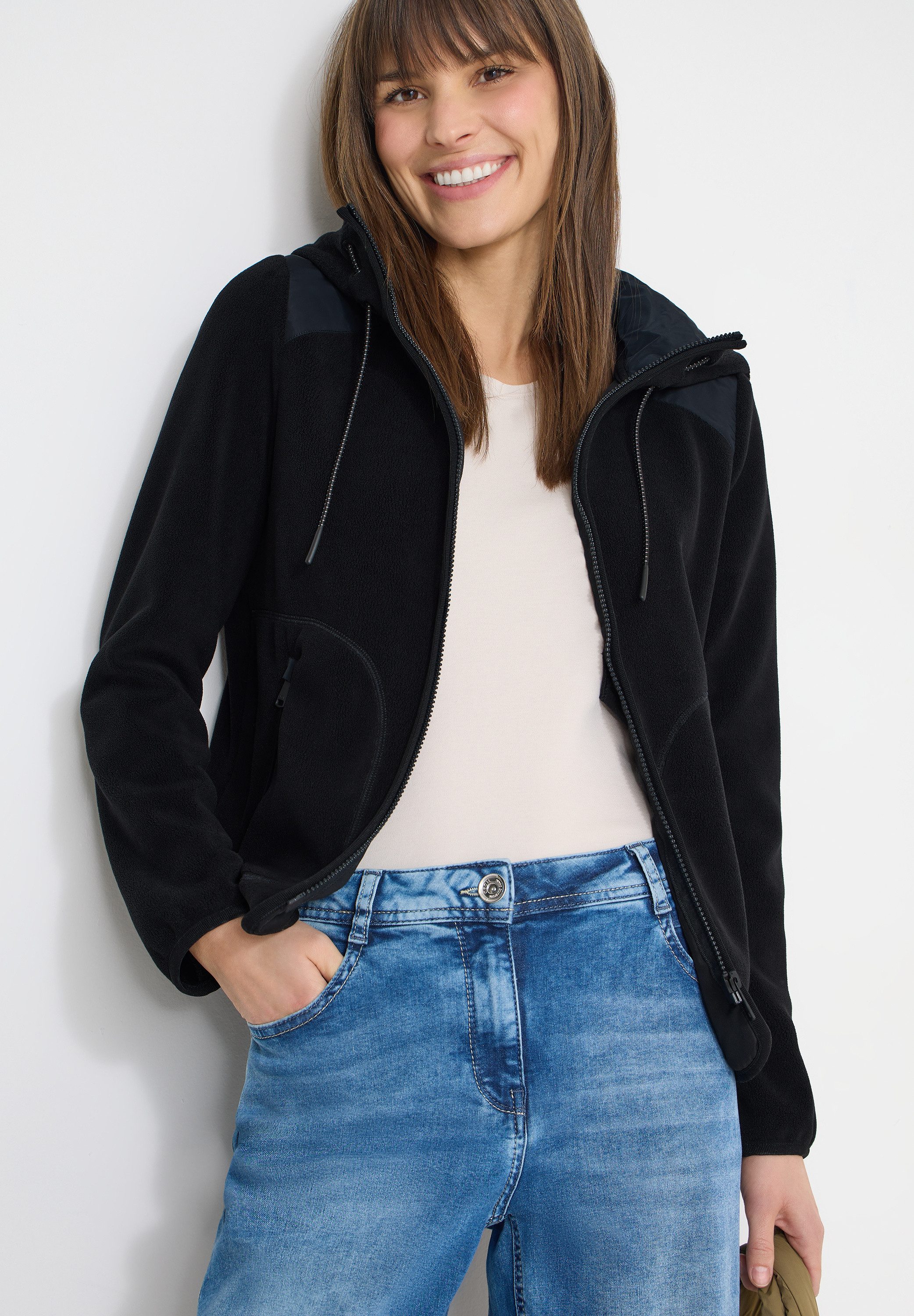 CECIL Kurzjacke mit Kapuze mit Tunnelzugband
