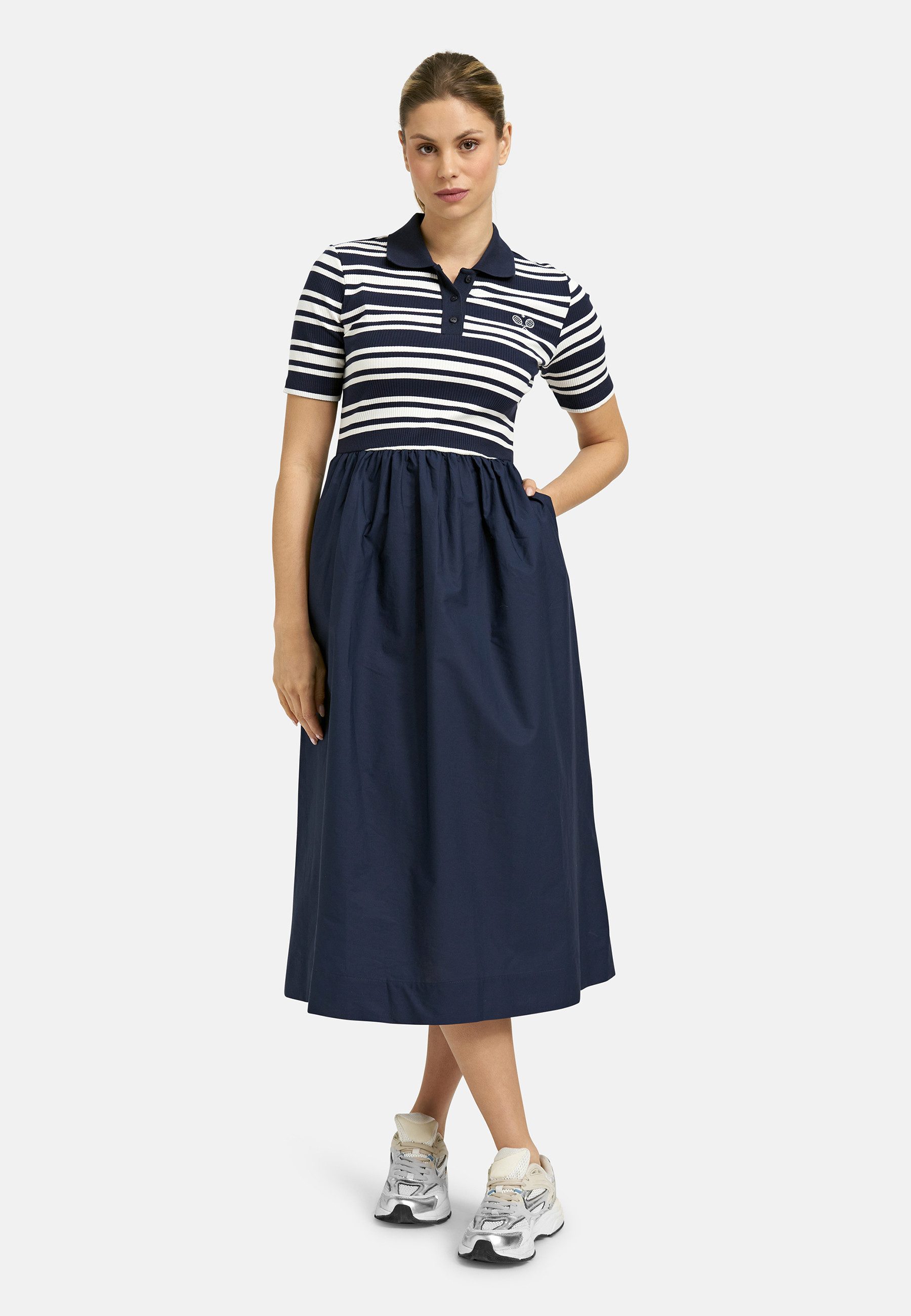 Smith & Soul Sommerkleid mit Polo-Kragen und kurzer Knopfleiste