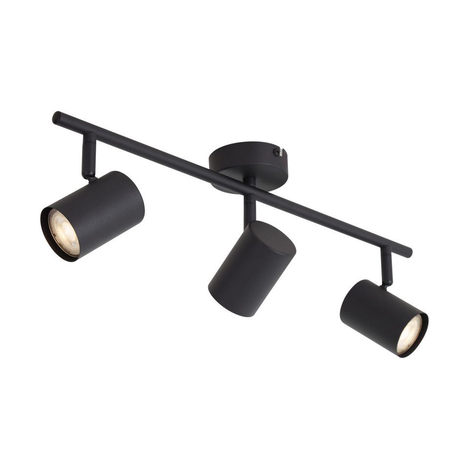 Qazqa LED Aufbaustrahler Jeana, ohne Leuchtmittel, Warmweiß, QAZQA Aufbau­spot, gu10, Schwarz, Stahl, Modern