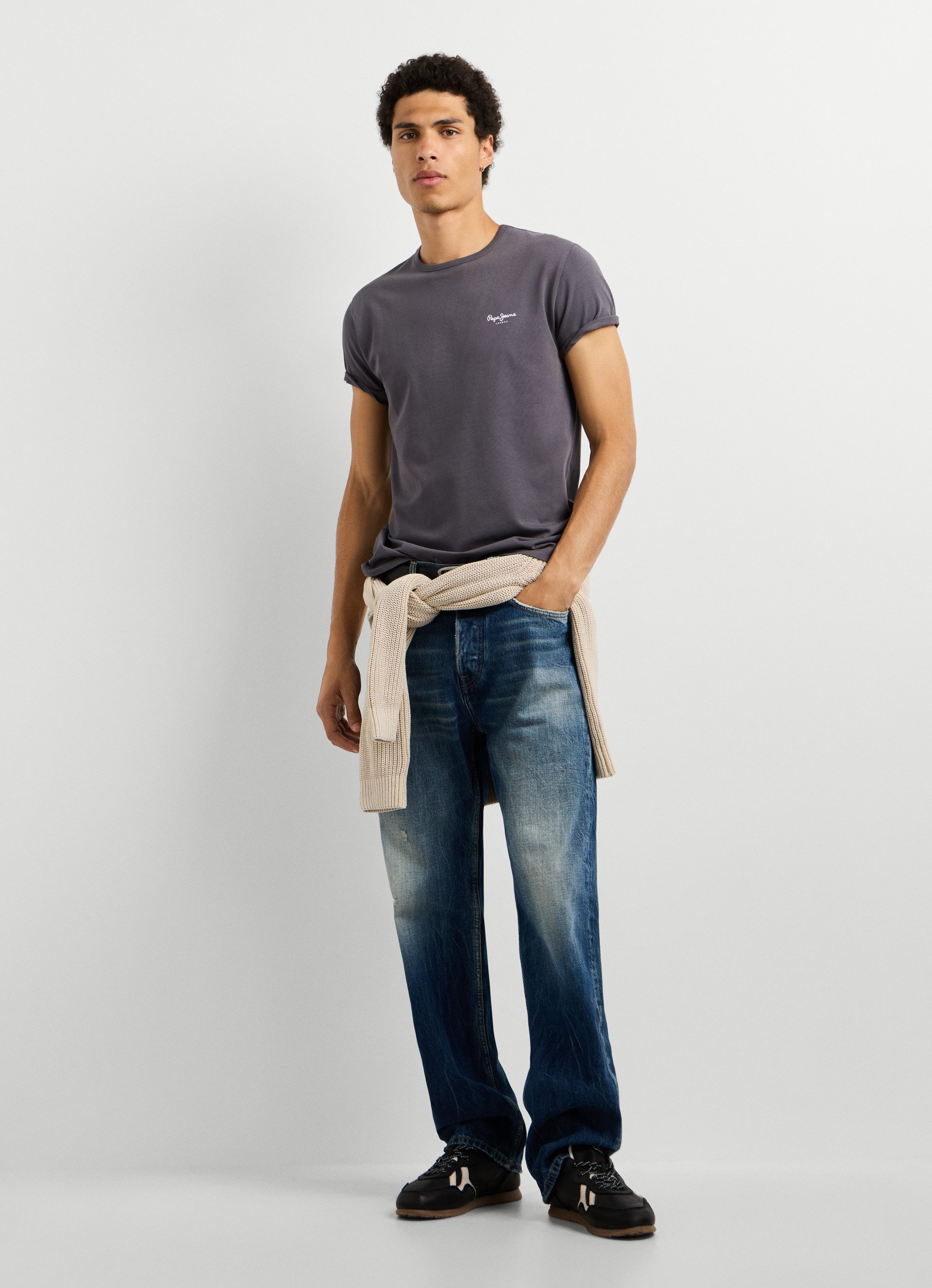 Pepe Jeans T-Shirt ORIGINAL BASIC 3N Rundhals mit kleinem Logodruck – Bild 4 von 5