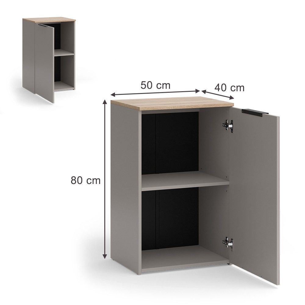 Vicco Highboard Wido, Greige/Sonoma, 50 x günstig online kaufen