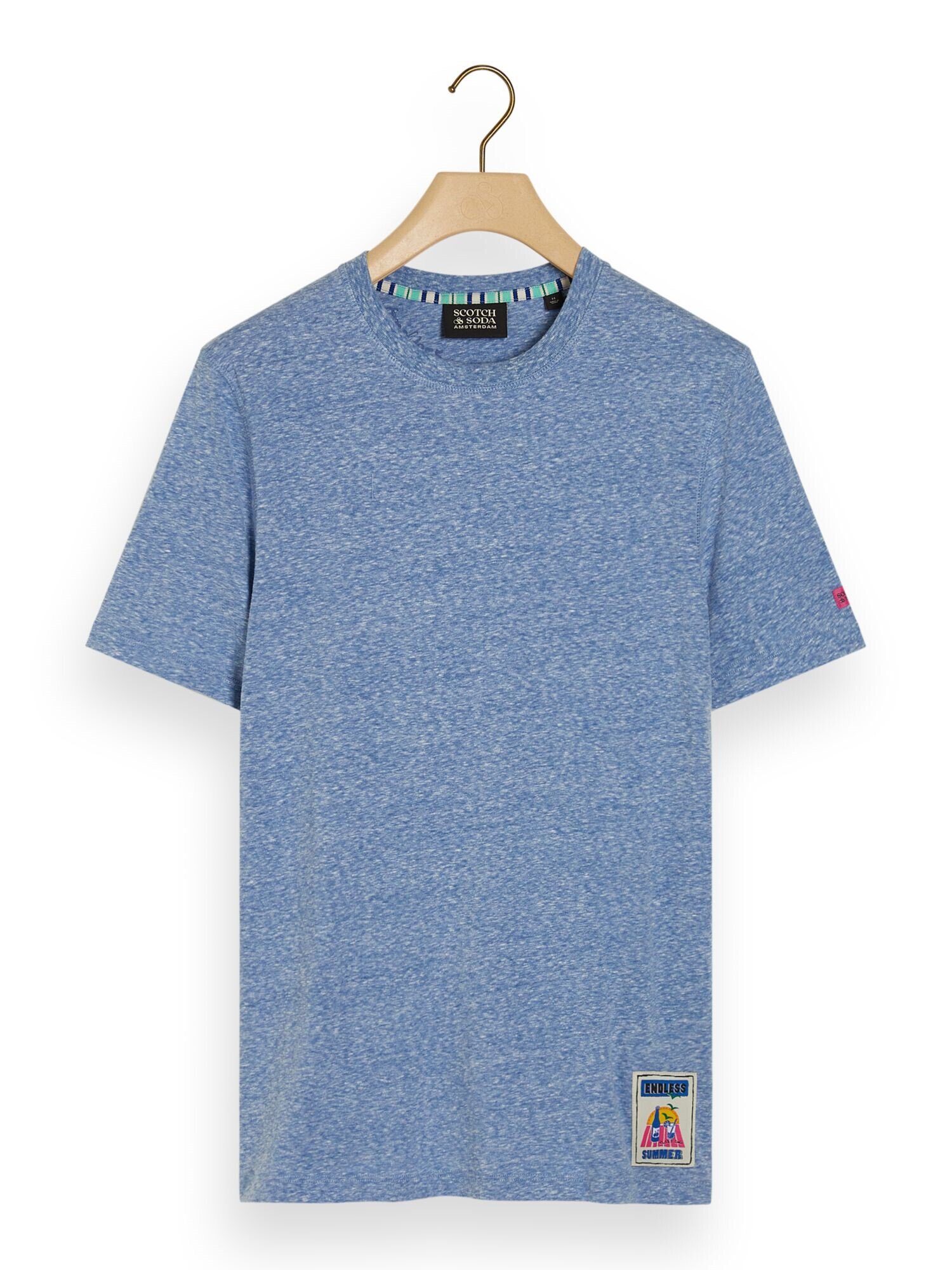 Label-Flag blau Scotch mit und R-Neck T-Shirt Soda (1-tlg) Shirt & Kurzarmshirt