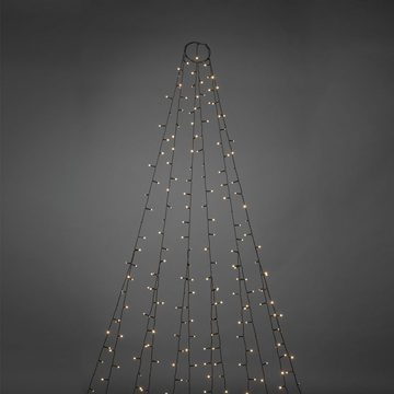 KONSTSMIDE LED-Baummantel Weihnachtsdeko aussen, Christbaumschmuck, 270-flammig, LED Lichterkette 6 Stränge à 45 gefrostete Dioden