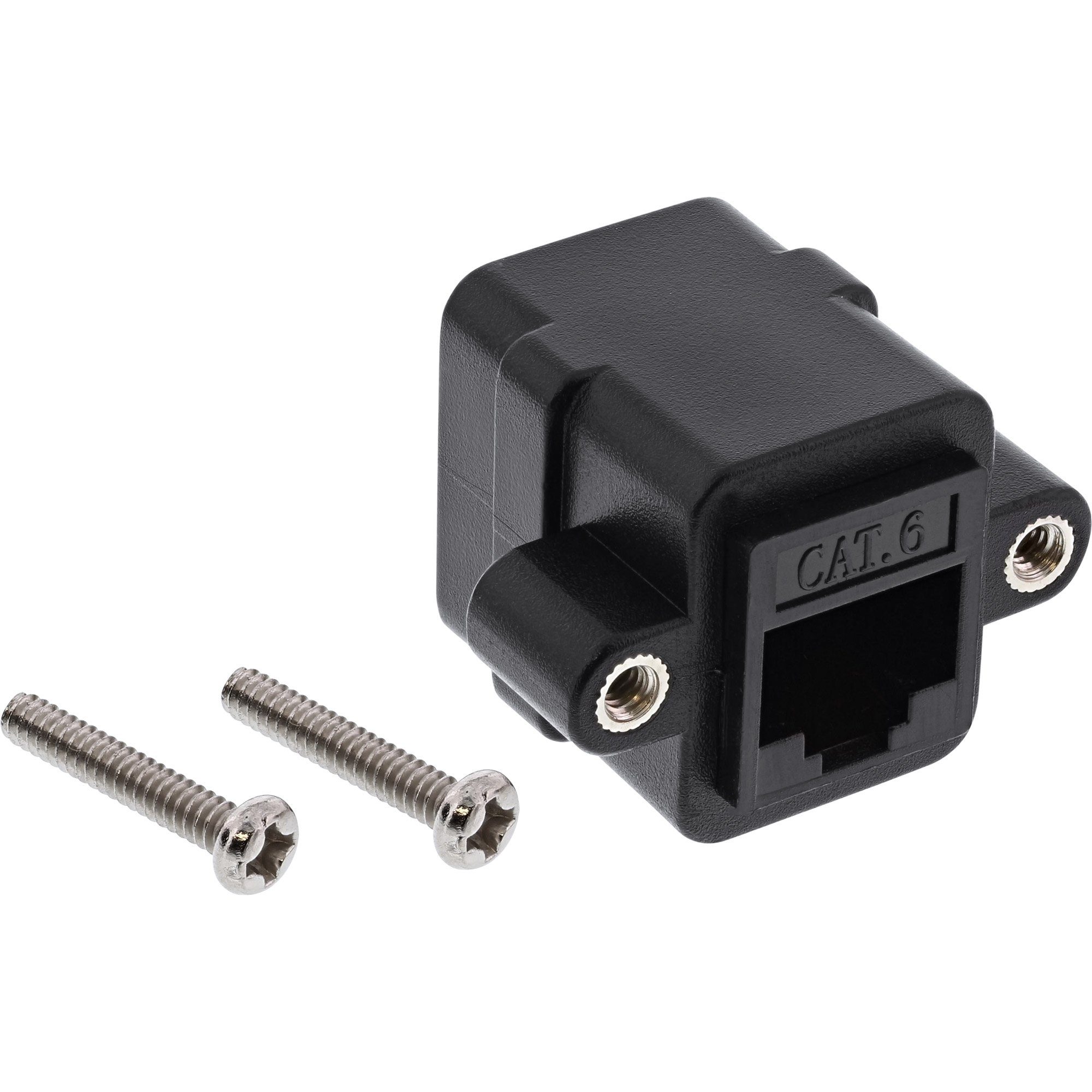 InLine® Patchkabelkupplung Cat.6, UTP, 2x RJ45 Buchse, zum Einbau LAN-Kabel