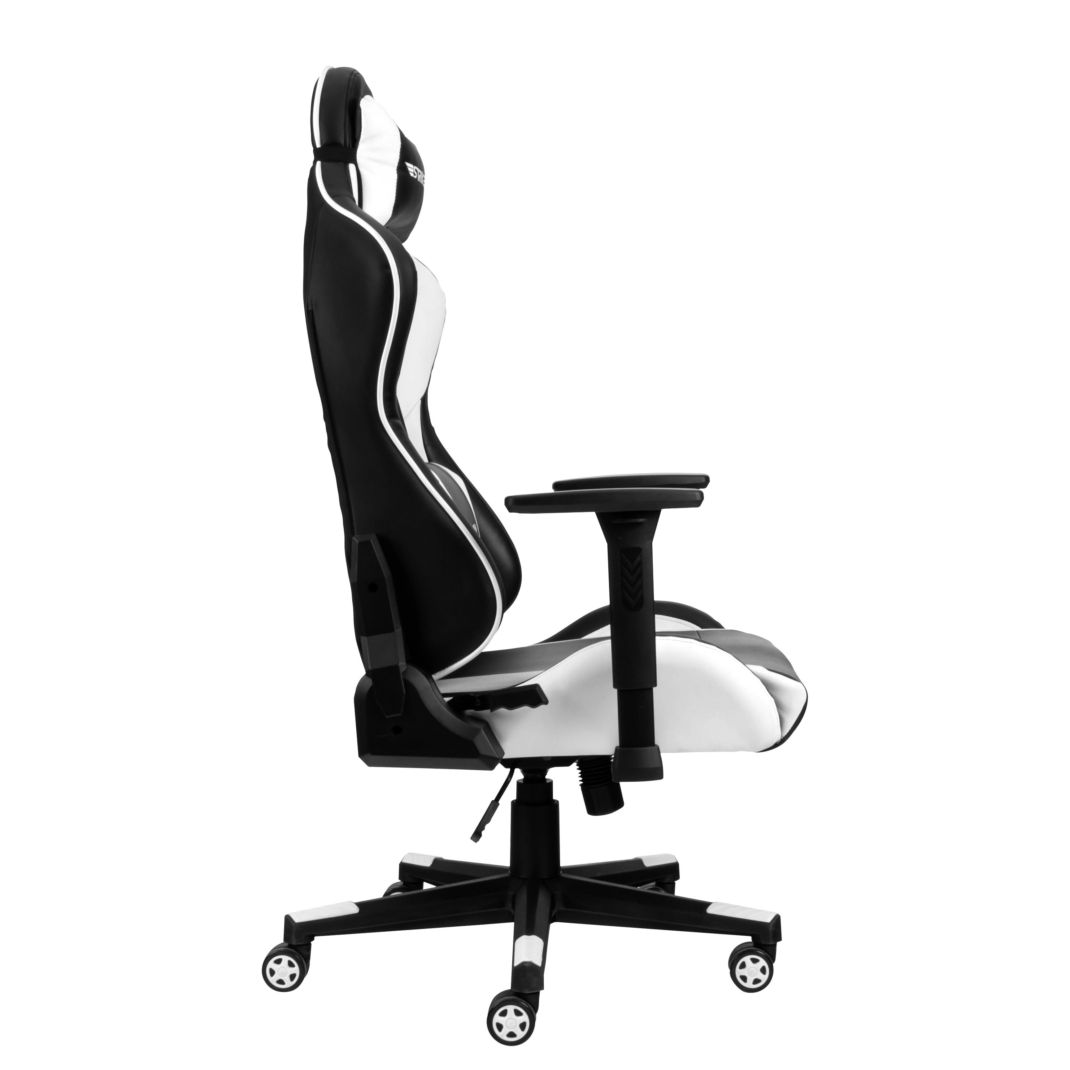 Hyrican Gaming-Stuhl Kunstleder, Tank" für Bürostuhl, geeignet Schreibtischstuhl, Erwachsene "Striker Gamingstuhl, schwarz/weiß, ergonomischer