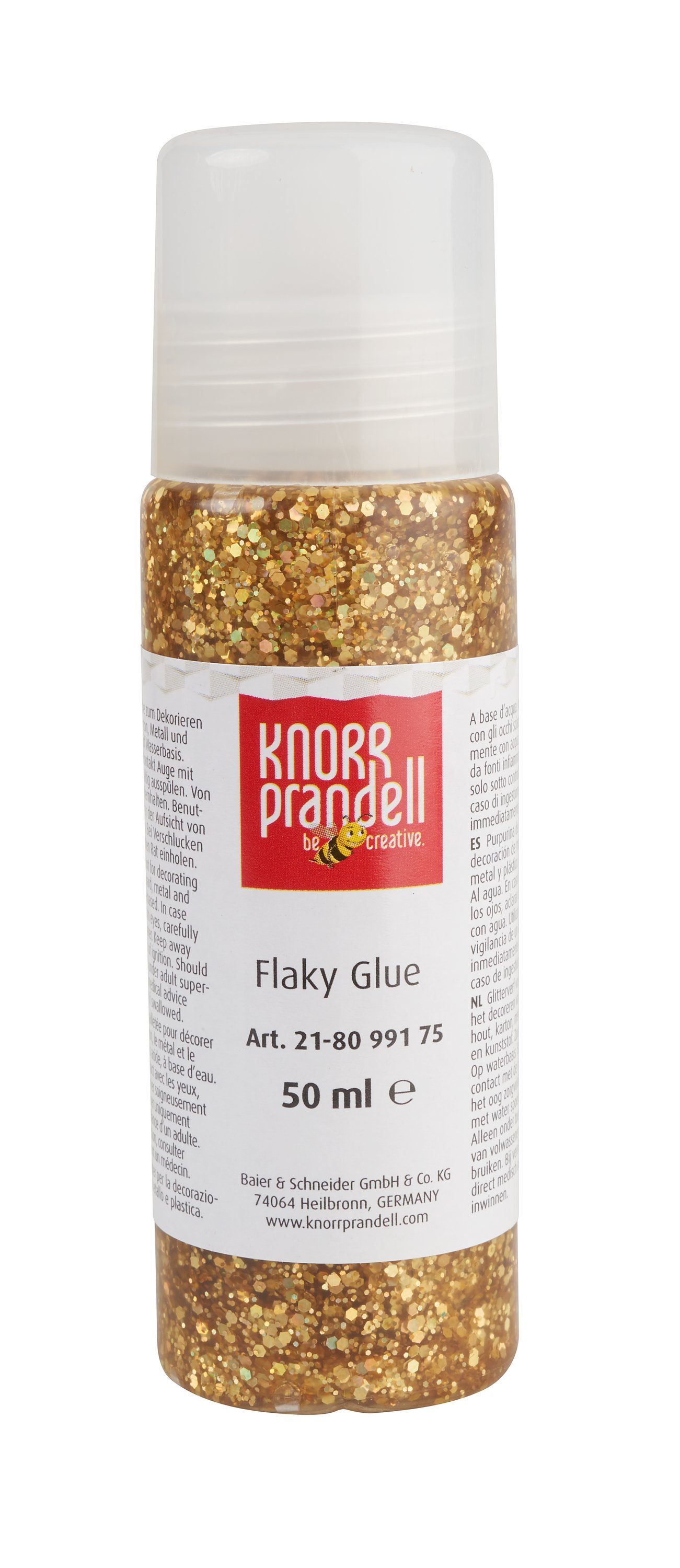 Knorr Prandell Streudeko Glitzerfarbe Flaky Glue, 50 ml
