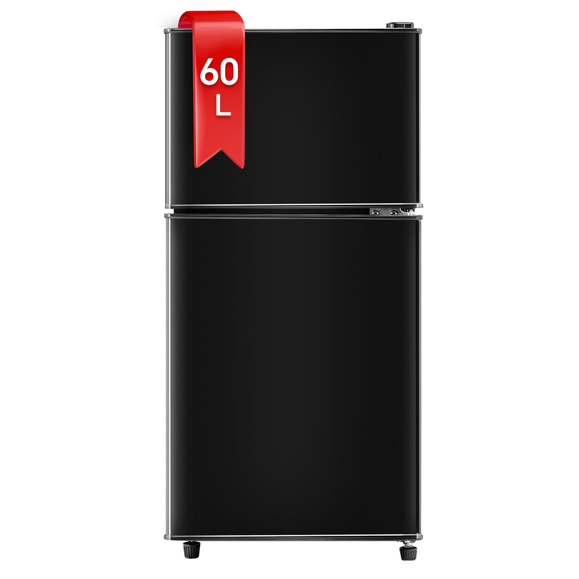 DRIXNO Table Top Kühlschrank BCD-86, 86.8 cm hoch, 42 cm breit, Leise, Jährlicher Energieverbrauch 172 kWh, F-Energieeffizienzklasse