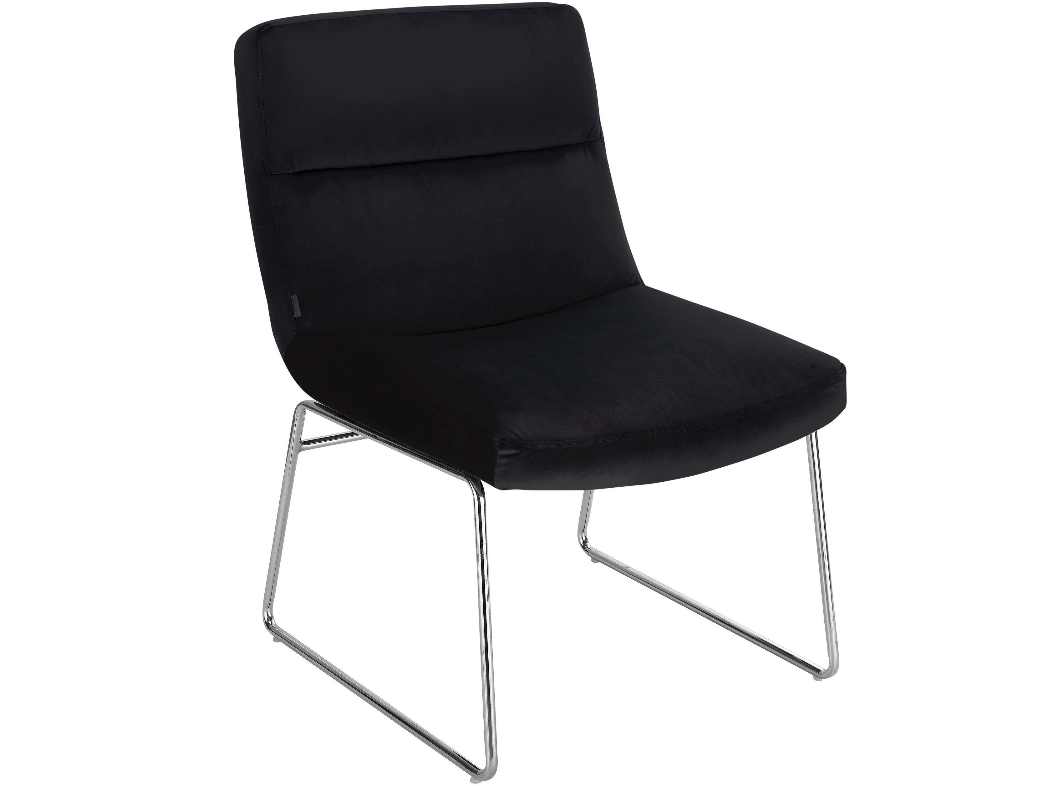 loft24 Sessel Metallgestell, Gila schwarz 47,5 cm Sitzhöhe chromfarbenes (1-St)