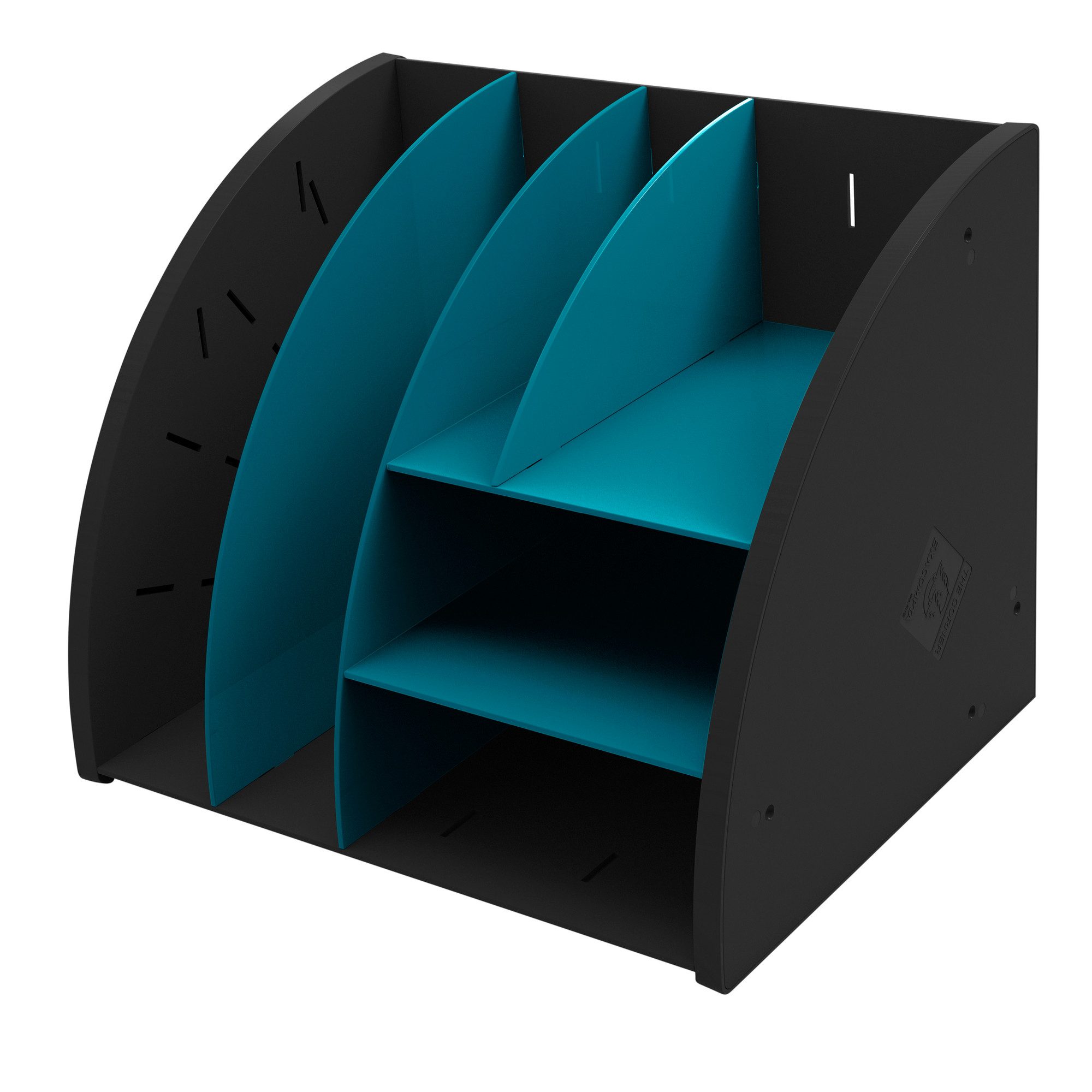 EXACOMPTA Haftnotizblock Organizer NeoDeco 394505D 6 Fächer schwarz/pastellblau