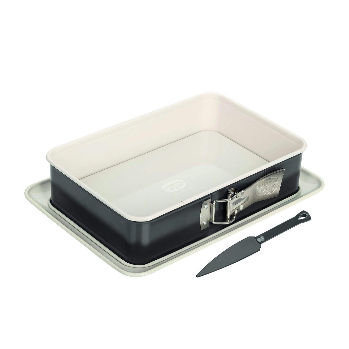 Springform Rectangular springform with enamel base, incl. cake lifter