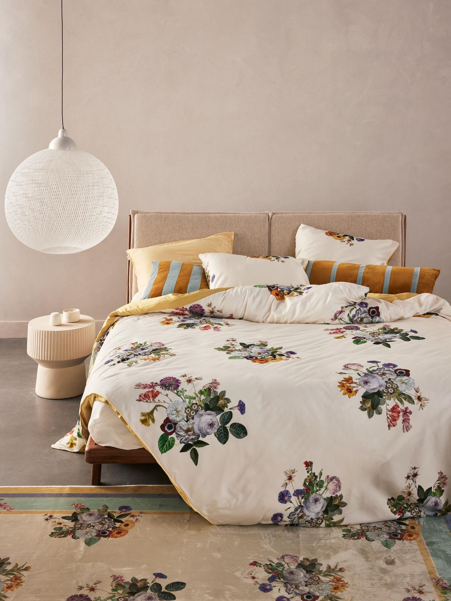 Essenza Bettwäsche Laurine, Satin, 3 teilig, mit floralem Muster