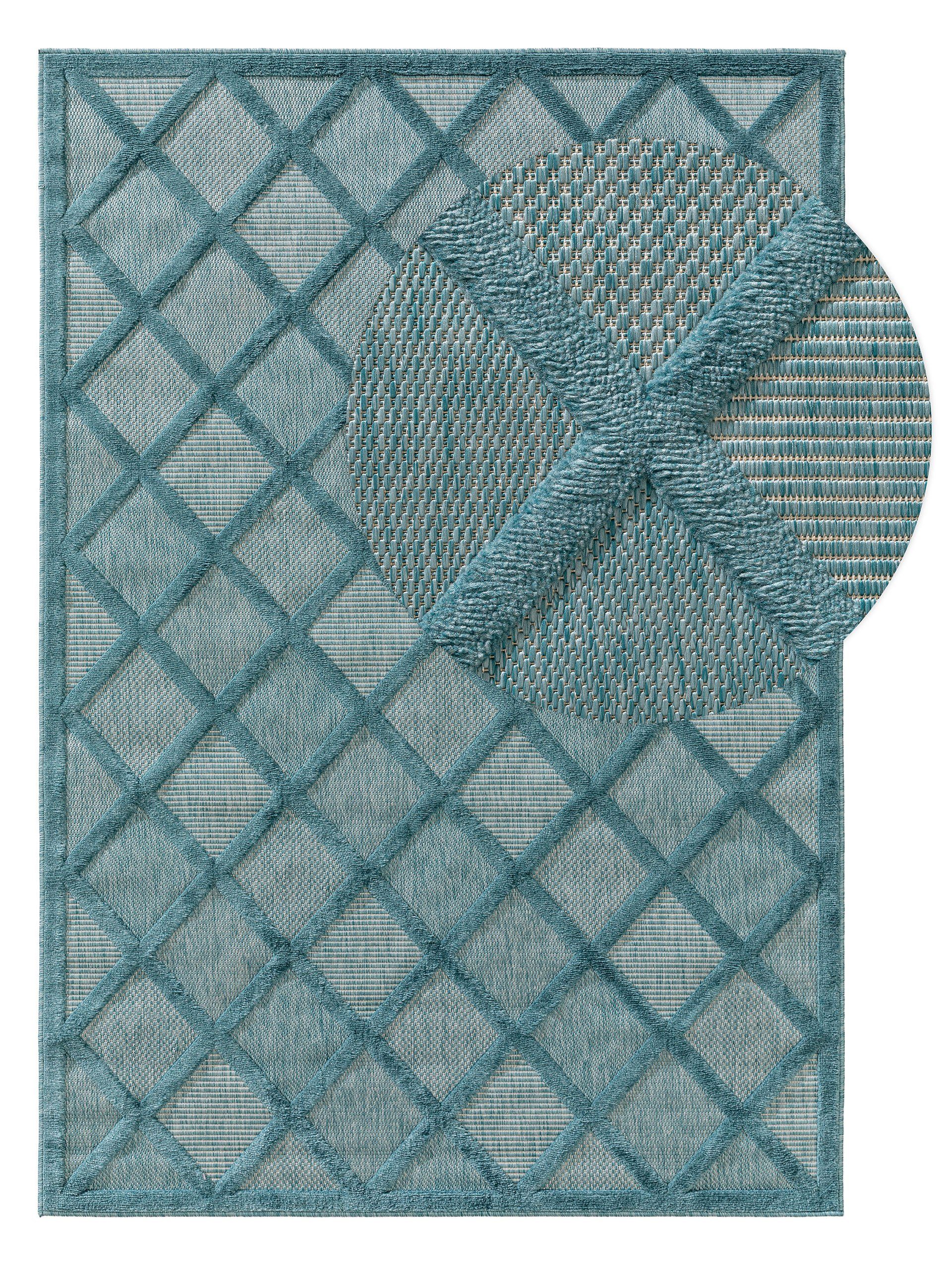 benuta Outdoorteppich Bonte, rechteckig, Höhe: 5 mm, Kunstfaser, Berber, Ethno-Style, Wohnzimmer