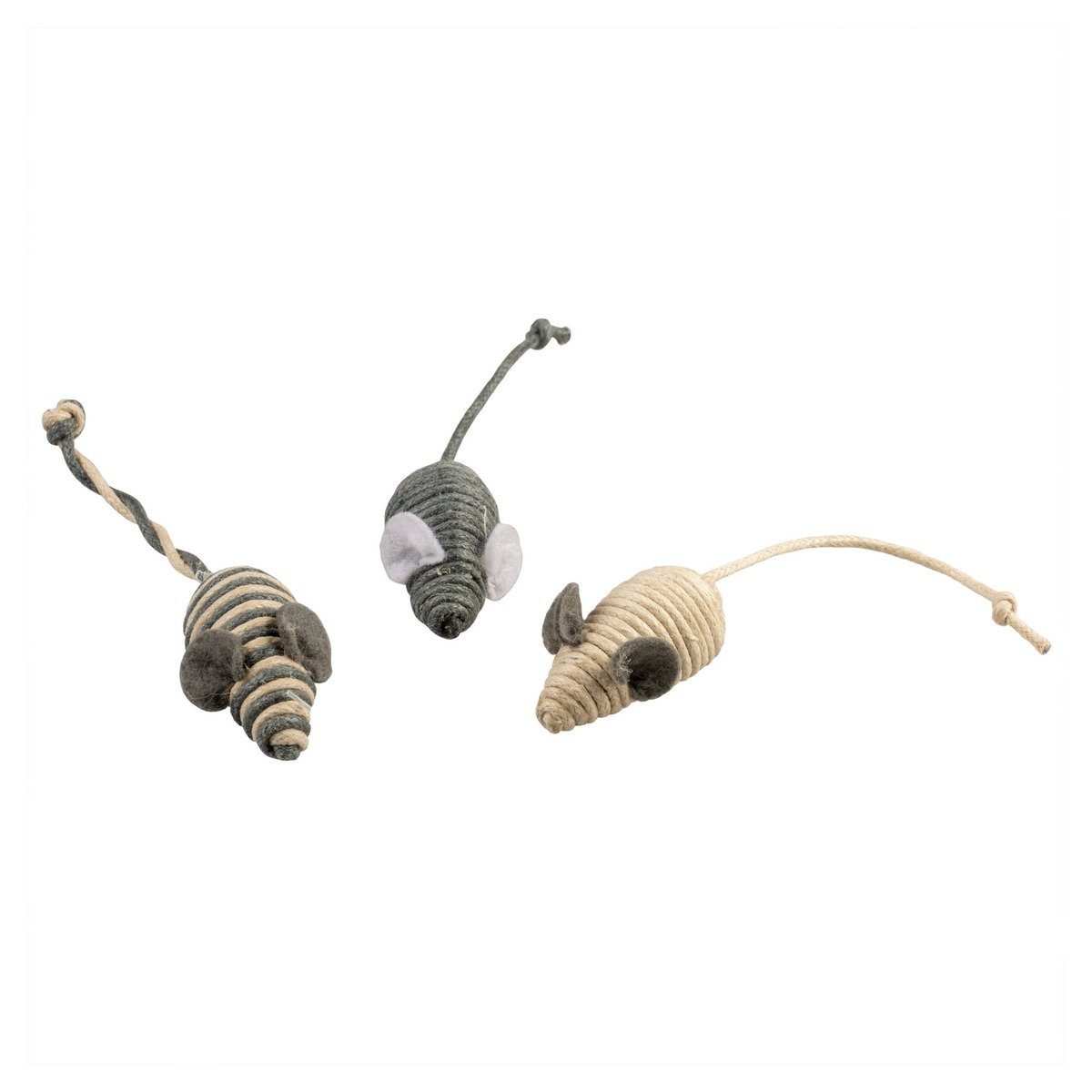 Tier-Beschäftigungsspielzeug Katzenspielzeug Rope kleine Mäuse grau