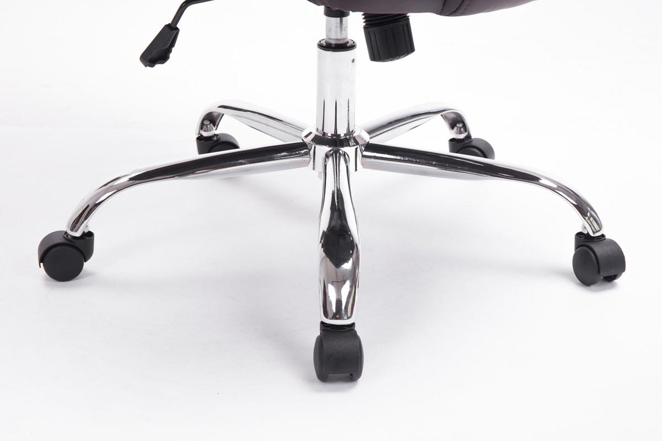 Sitz: 360° - - Metall Gestell: höhenverstellbar Chefsessel, und Bürostuhl creme bequemer drehbar XXL), TPFLiving Drehstuhl, Toronto Rückenlehne chrom Kunstleder Bürostuhl (Schreibtischstuhl, mit