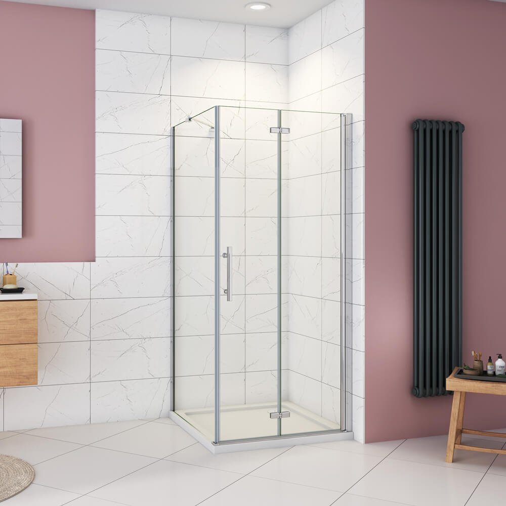 duschspa Eckdusche 6mm Eckeinstieg Duschkabine Duschtür Falttür Scharniertü günstig online kaufen