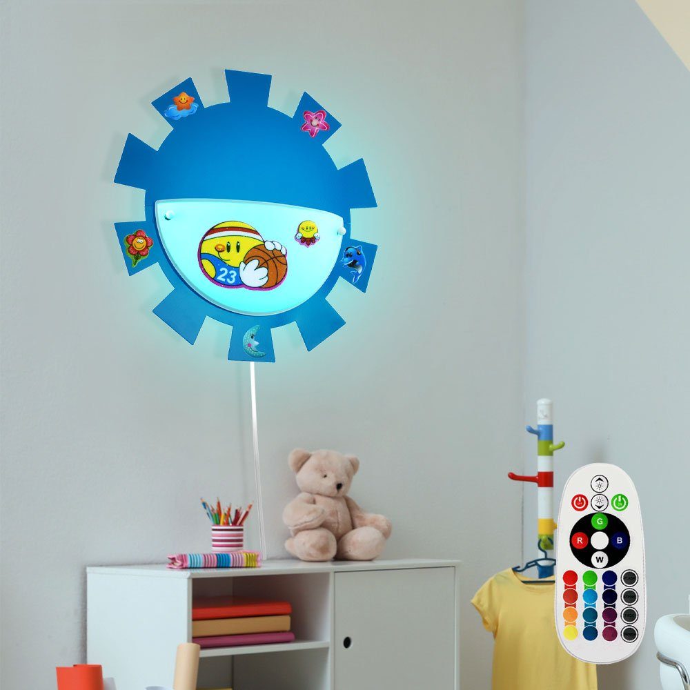 etc-shop Dekolicht, Leuchtmittel inklusive, Warmweiß, Kinderzimmerleuchte Wandleuchte Spielzimmerlampe Farbwechsel
