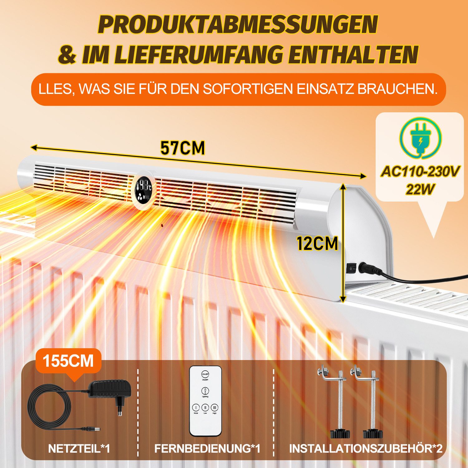 Clanmacy Heizkörperkonsole Heizverstärker Heizstrahler Display bessere Heiz günstig online kaufen