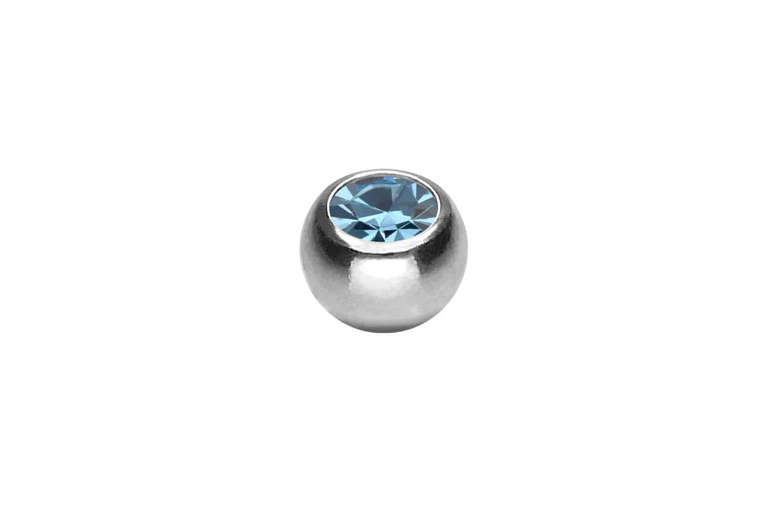 Piercing-Set Titan Schraubkugel KRISTALL