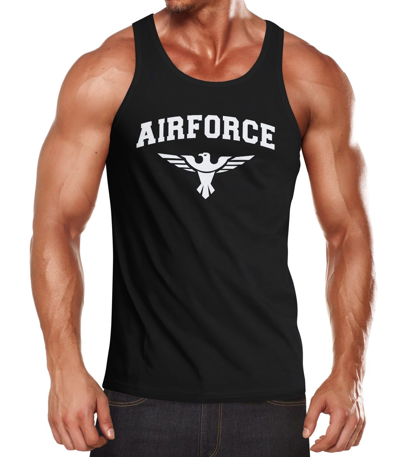 Neverless Tanktop Herren Tank-Top Airforce US Army Adler Militär Muskelshir günstig online kaufen