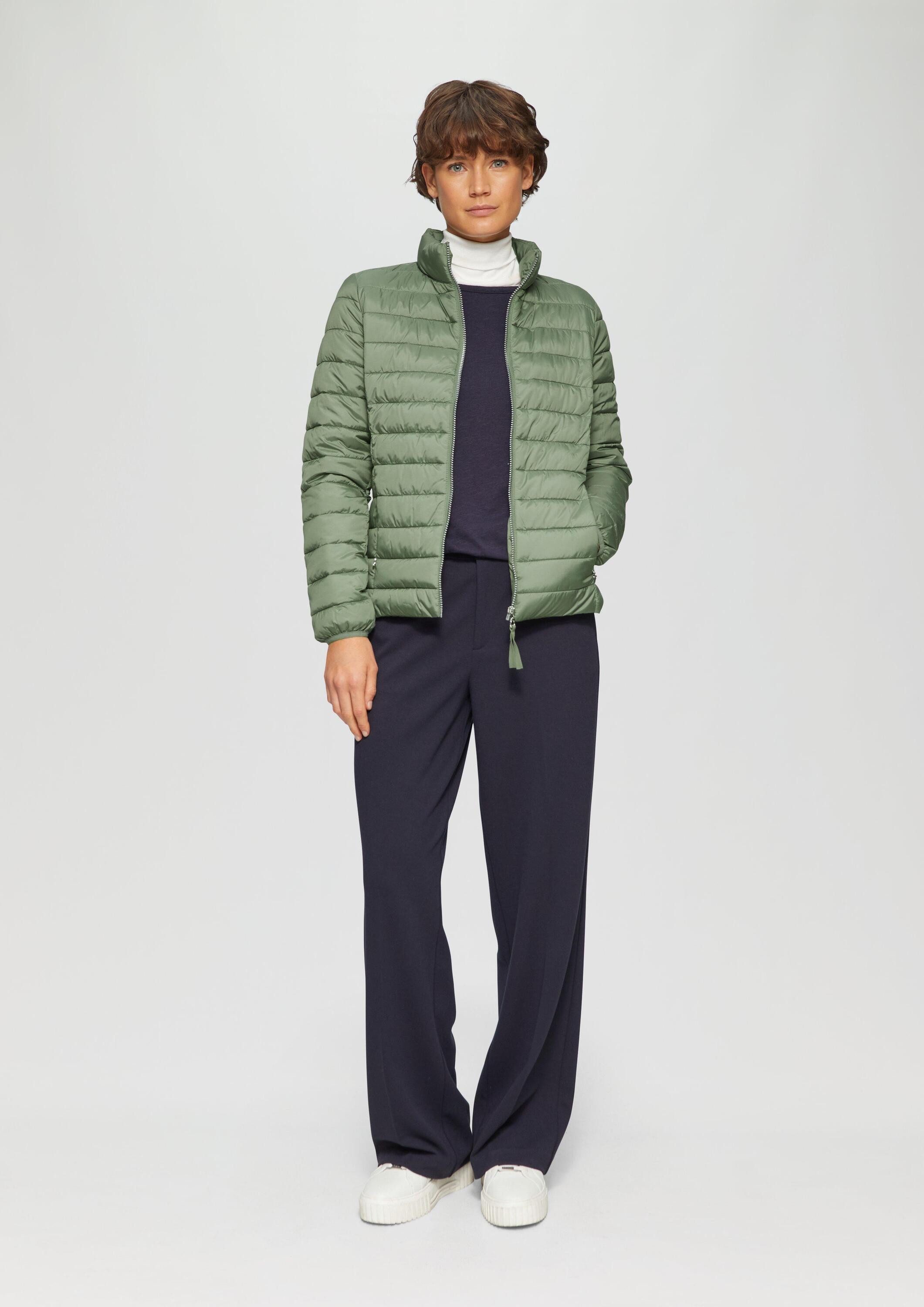 s.Oliver Funktionsjacke Indoor-Jacke Leichte Jacke mit Steppung und Stehkragen