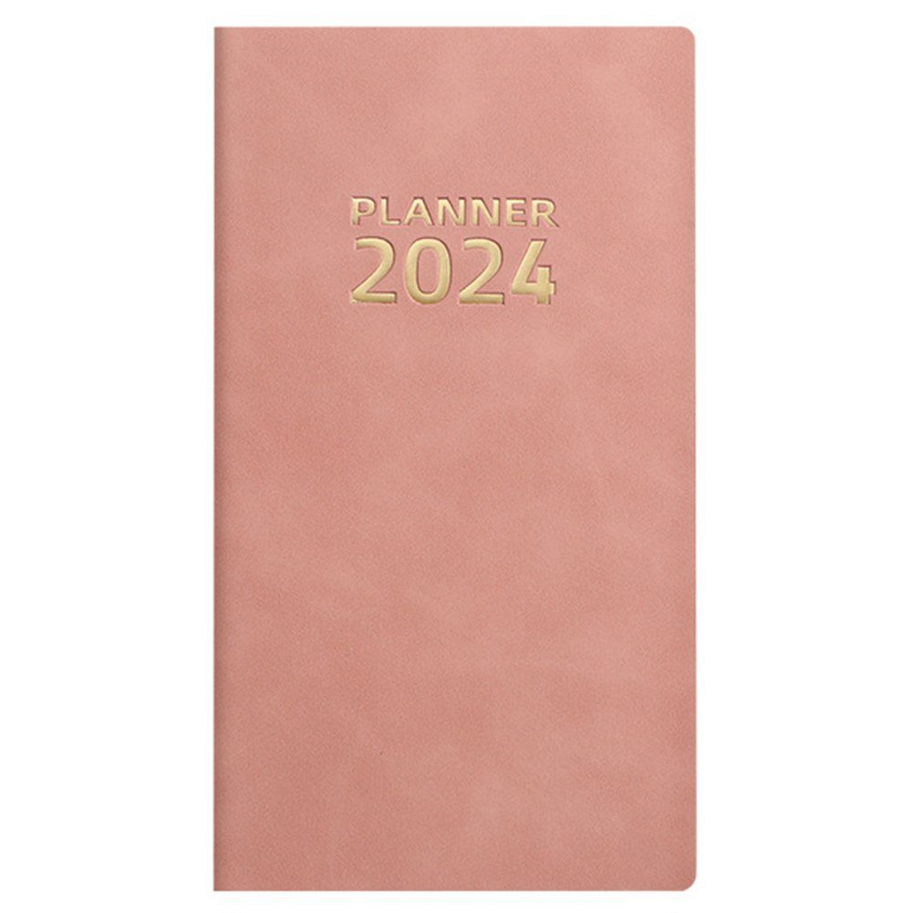 Blusmart Notizbuch 365 Tage Zeitmanagement-Notizbuch, Feine Texturen, Glättungshandbuch pink