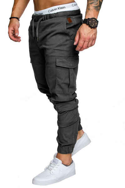 Amaci&Sons Chinohose »LOS ANGELES Herren Cargo Jogger Chino Jeans Hose«