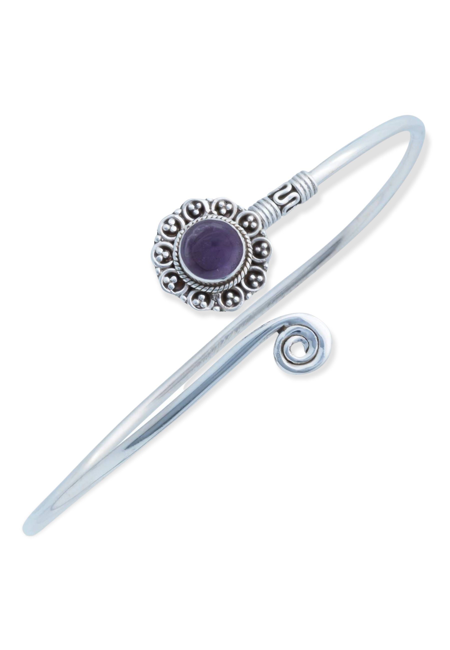 Armreif mantraroma 925er Silber Amethyst mit