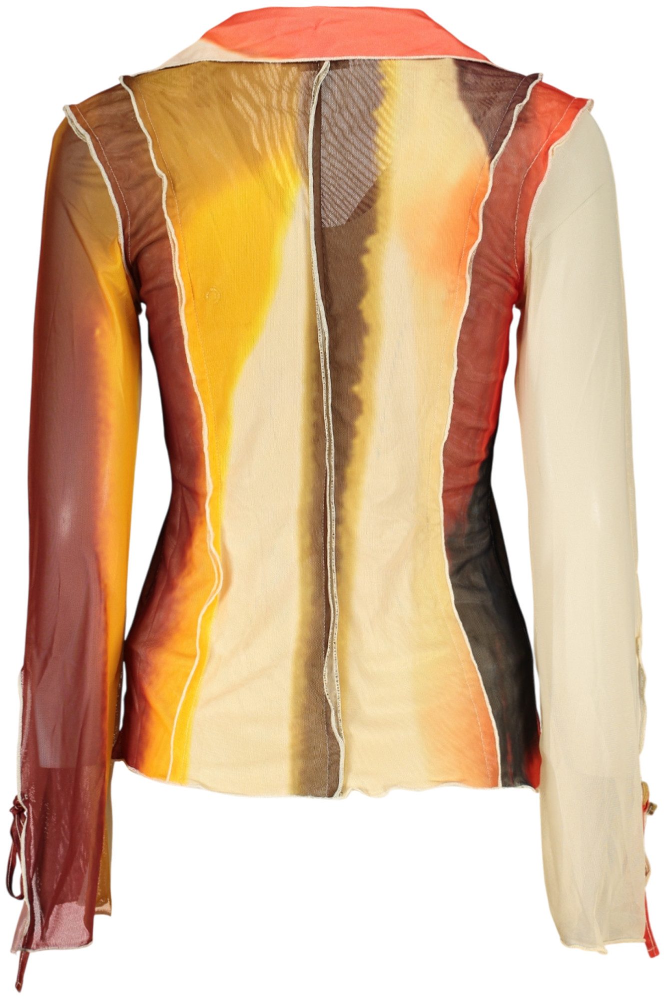 Desigual Blusenshirt Elegantes Damenhemd: Beige, Langarm mit