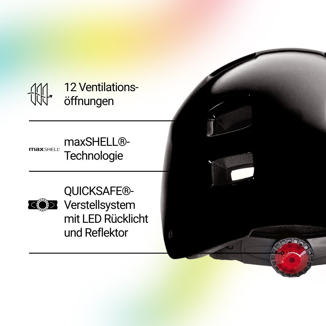 KED Kinderhelm 5Forty Jugend Helm, Skate-Bike-Helm Mit QUICKSAFE Verstellsystem