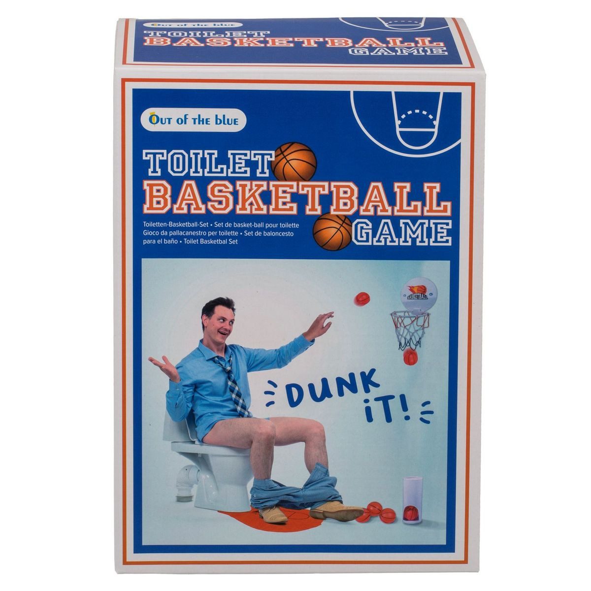 Out of the Blue Basketballkorb Spielset fürs Badezimmer mit Basketbällen, Spielmatte und Türschild (7-St), inkl. Aufhängung