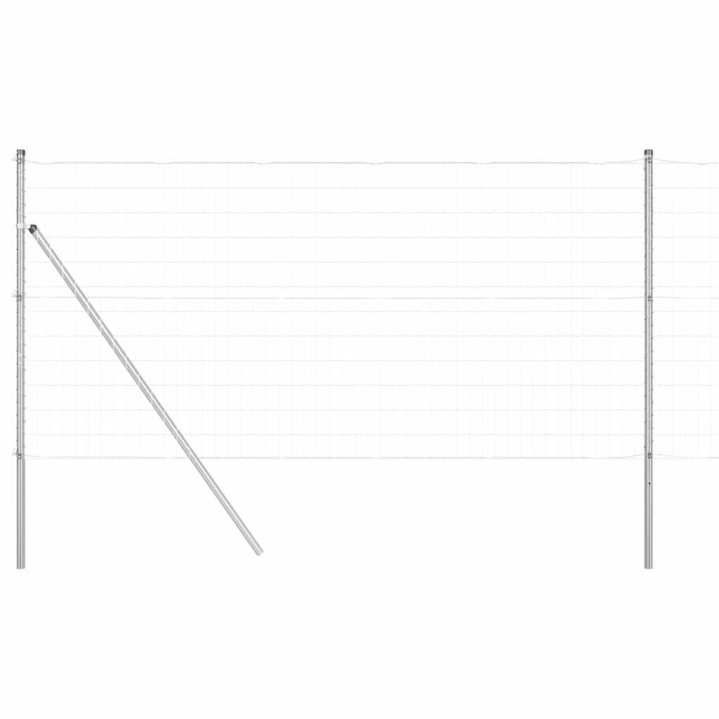vidaXL Gartenzaun Bodenmontierter Euro-Zaun 10 x 1,2 m Verzinkter Stahl Silber, (1-St)
