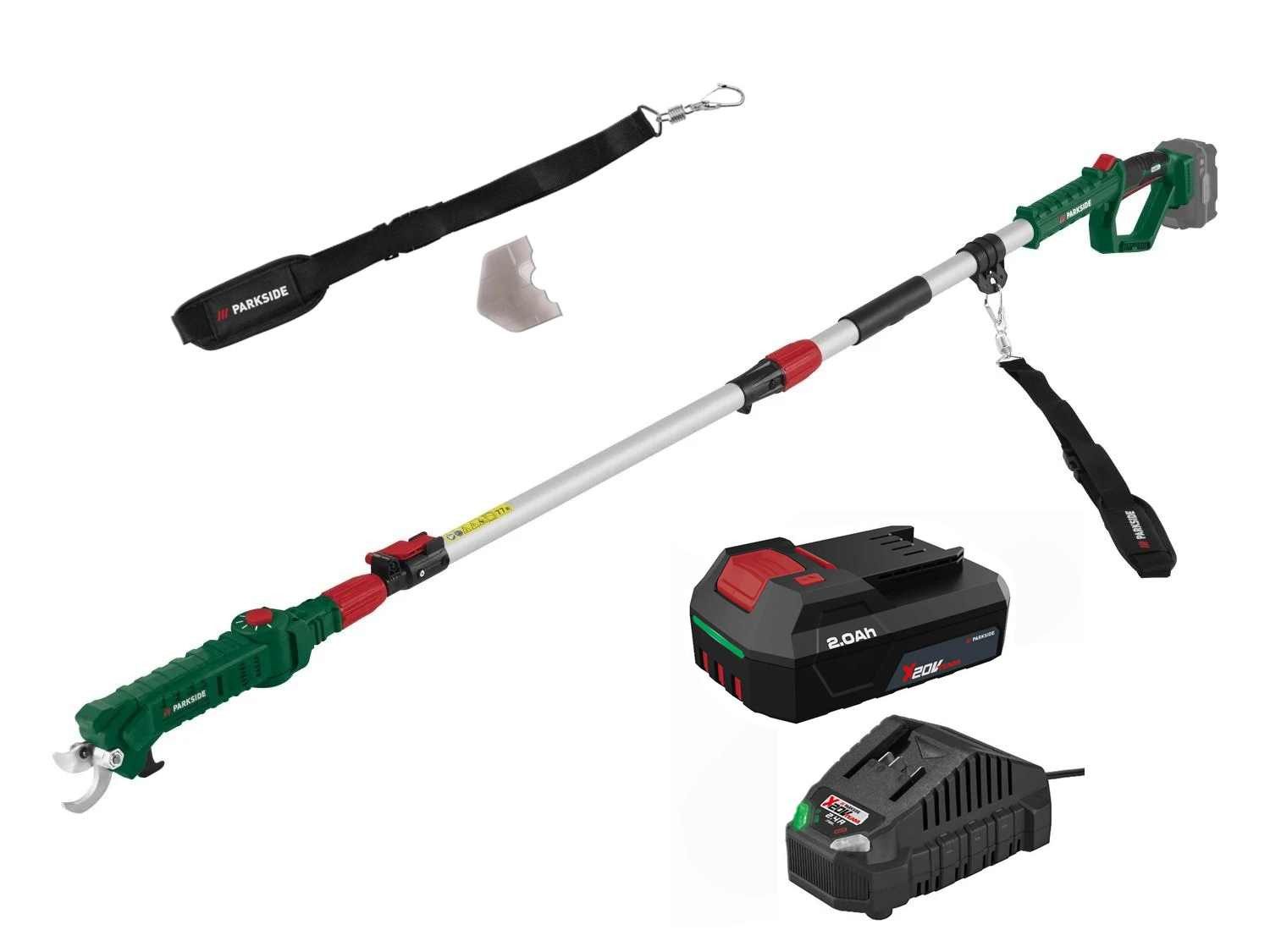 Parkside Akku-Astschere 20 V Akku-Teleskop-Astschere PATA 20-Li mit Akku 2.0 Ah und Ladegerät