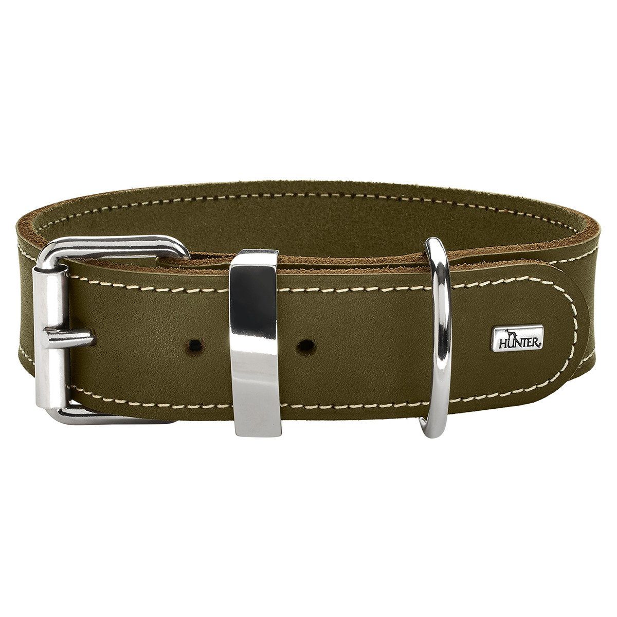 Hunter Tierbedarf Hunde-Halsband Halsband Aalborg Special oliv