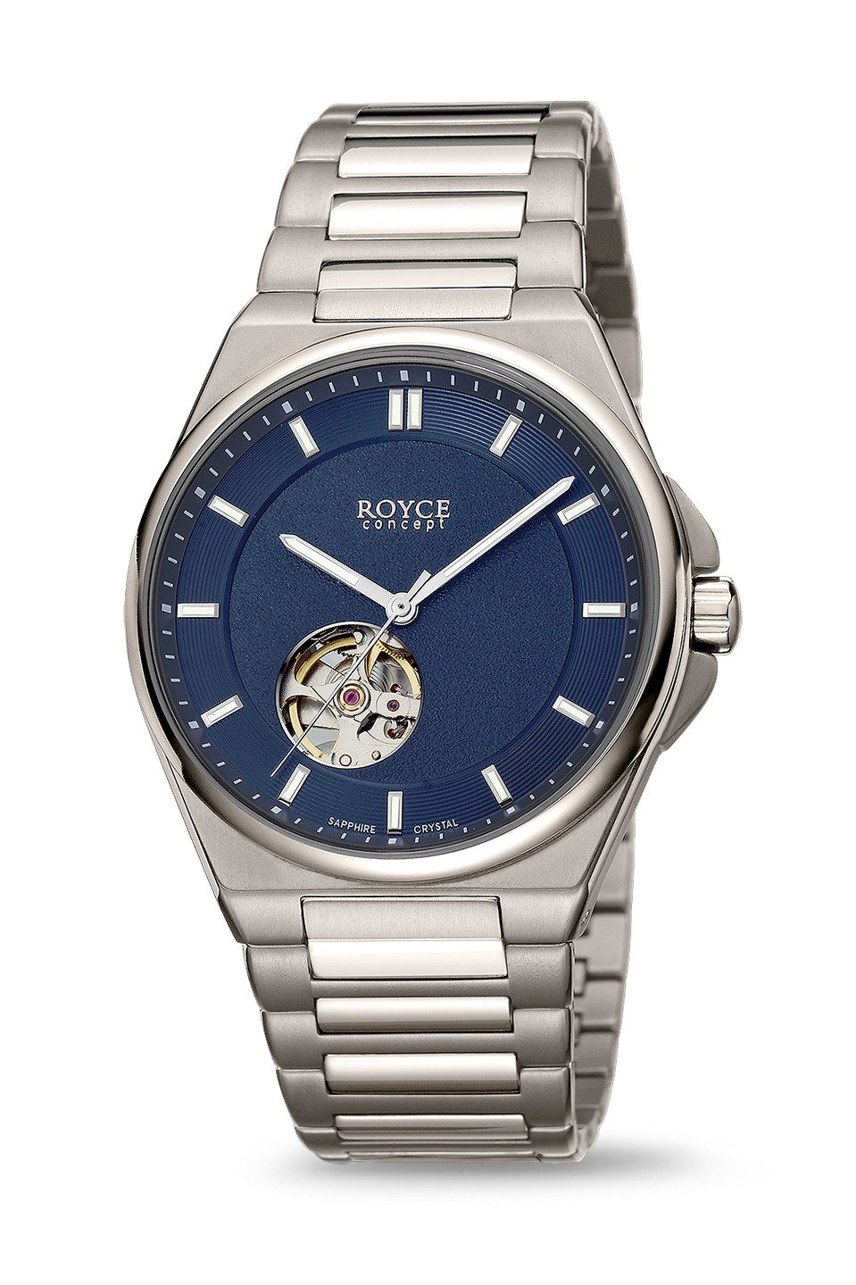 Boccia Titanuhr Boccia Herrenuhr Royce 3677-02 Titan, Automatik, Dunkelblau, (1-tlg)