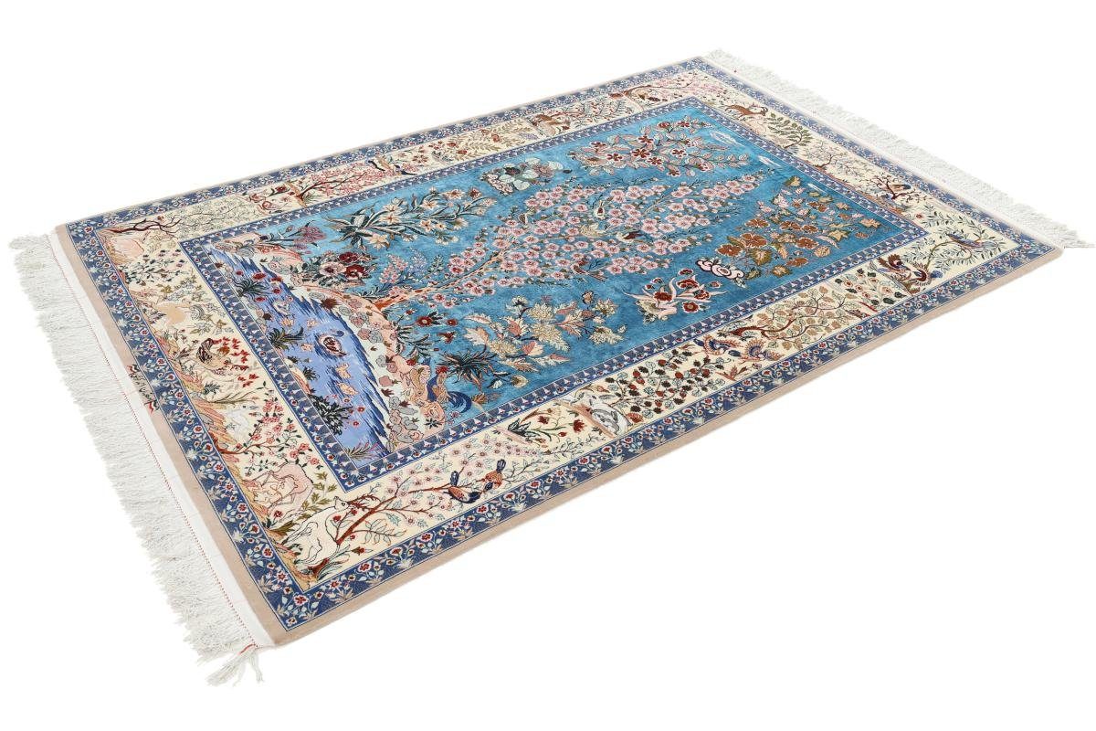 6 Isfahan Seidenkette rechteckig, Handgeknüpfter mm Trading, 157x235 Nain Orientteppich Höhe: Orientteppich,