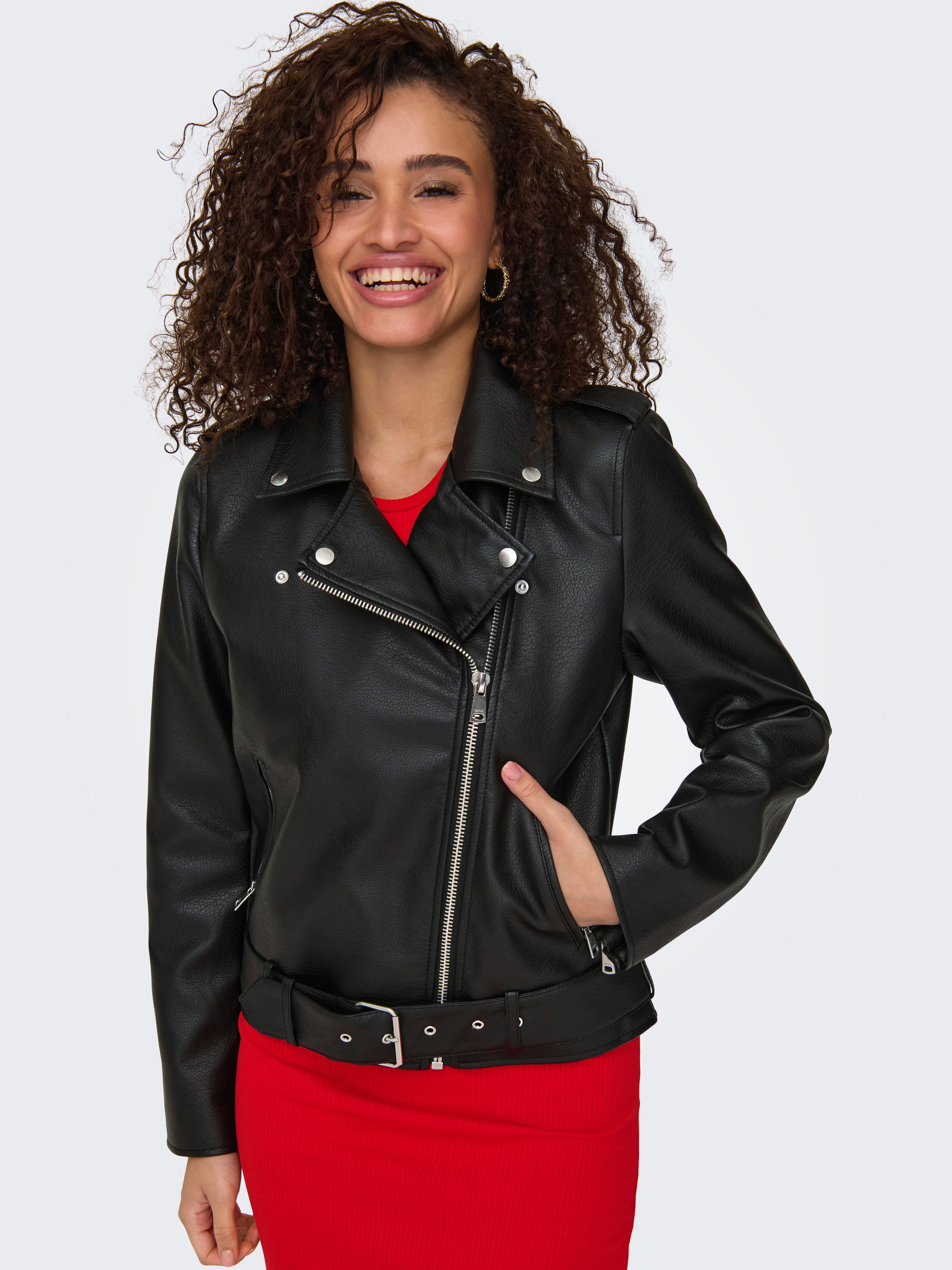 ONLY Lederimitatjacke ONLMILLE FAUX LEATHER BIKER JACKET OTW