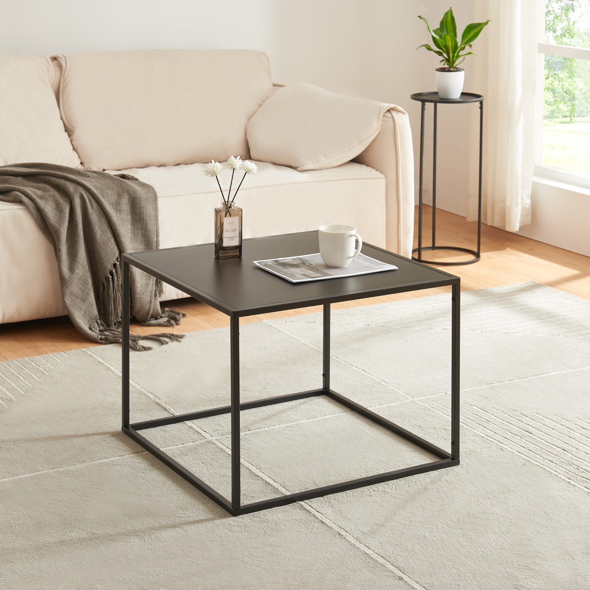 en.casa Couchtisch, »Solund« Beistelltisch Stahl 60x60x45 günstig online kaufen