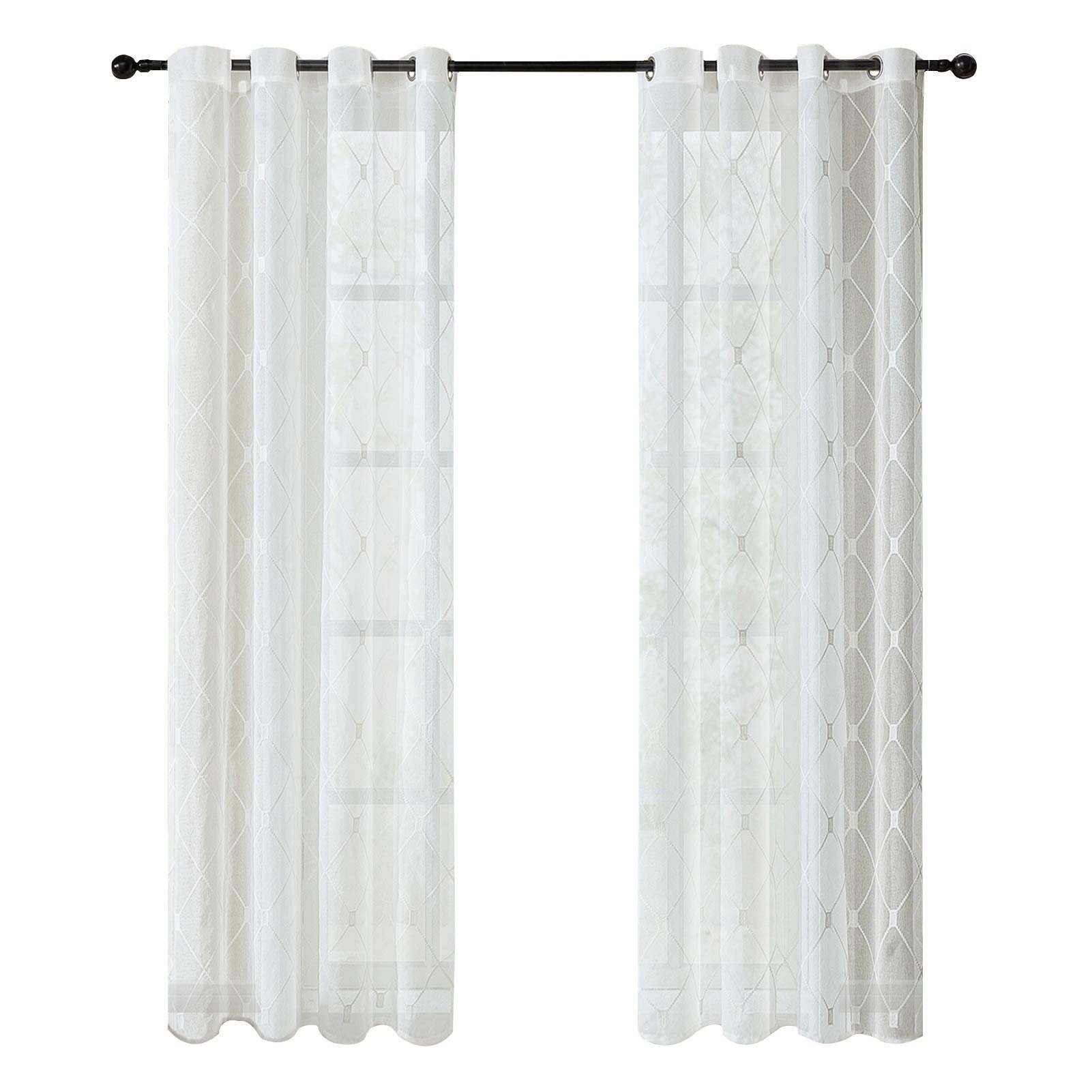 BYSURE Gardine (2 St), Ösen, transparent, Voile, Modern Gardine Leinenoptik günstig online kaufen