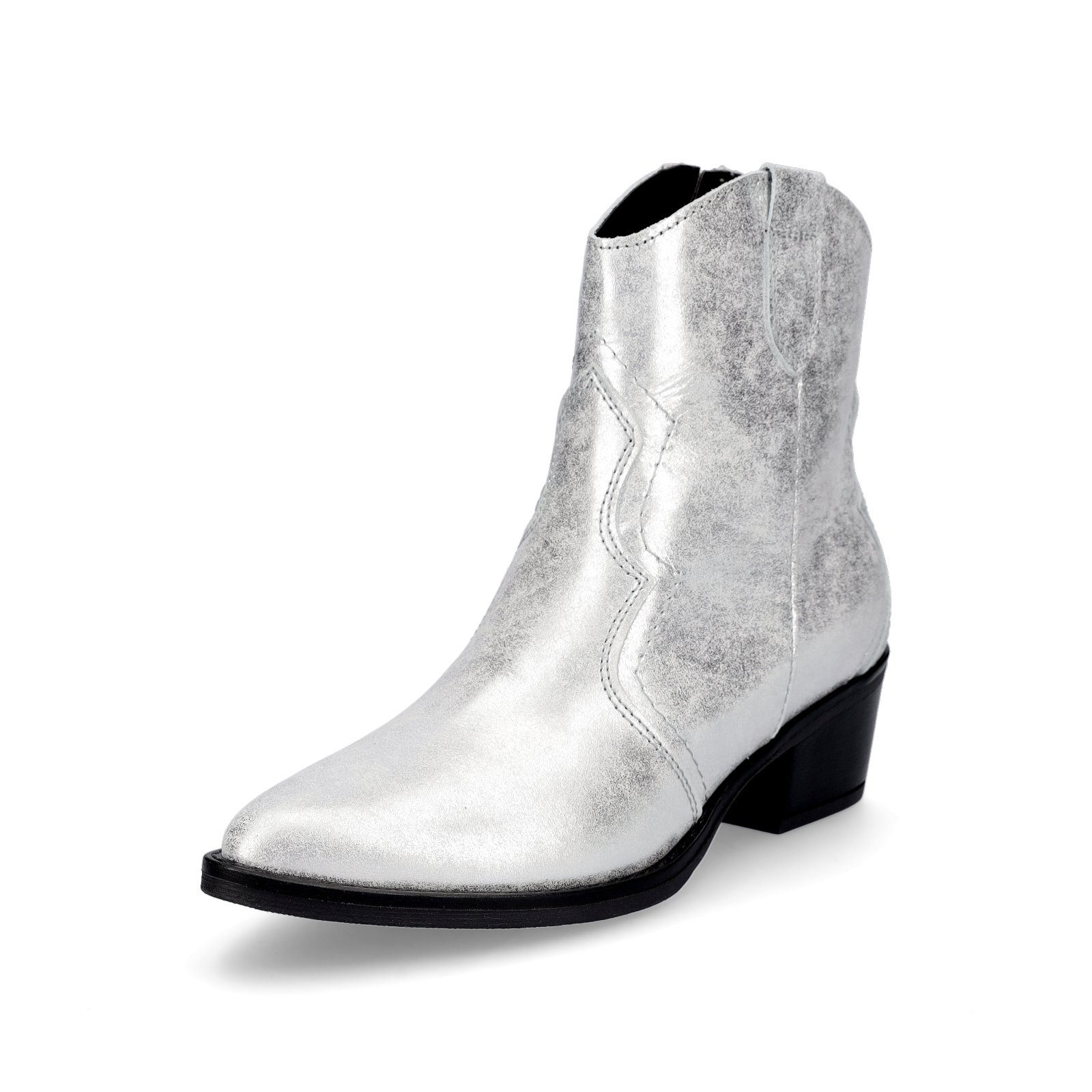 Tamaris Tamaris Damen Leder Stiefelette silber Stiefelette