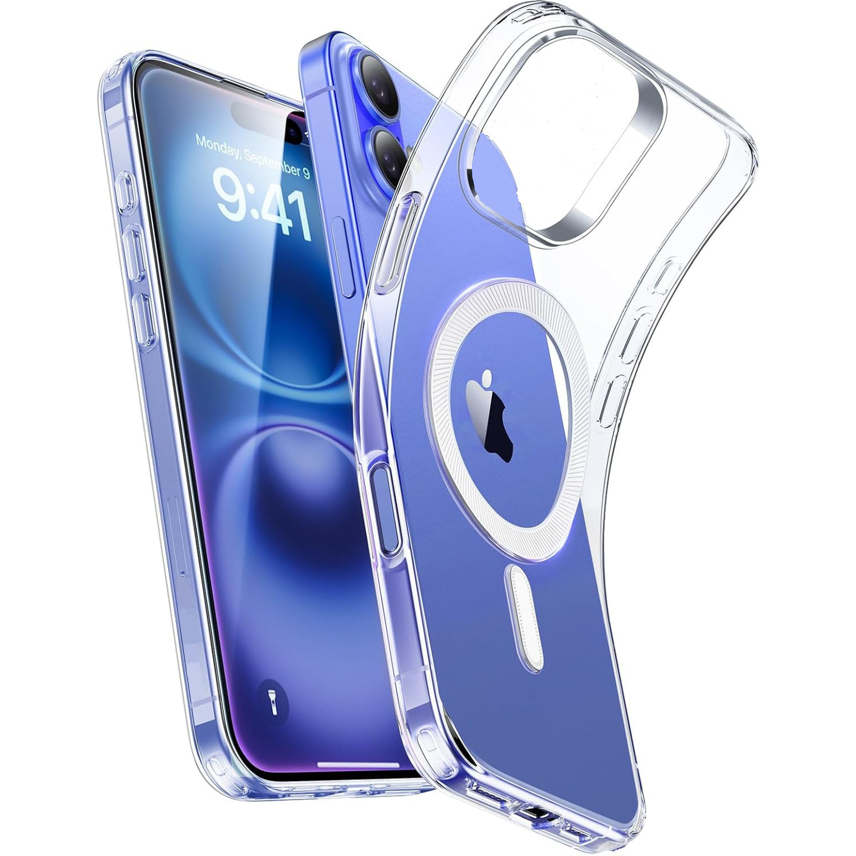 Futurea Smartphone-Hülle iPhone Hülle Transparent MagSafe Case, für iPhone 16, 16 Plus, 16 Pro, 16 Pro Max sowie iPhone 15+