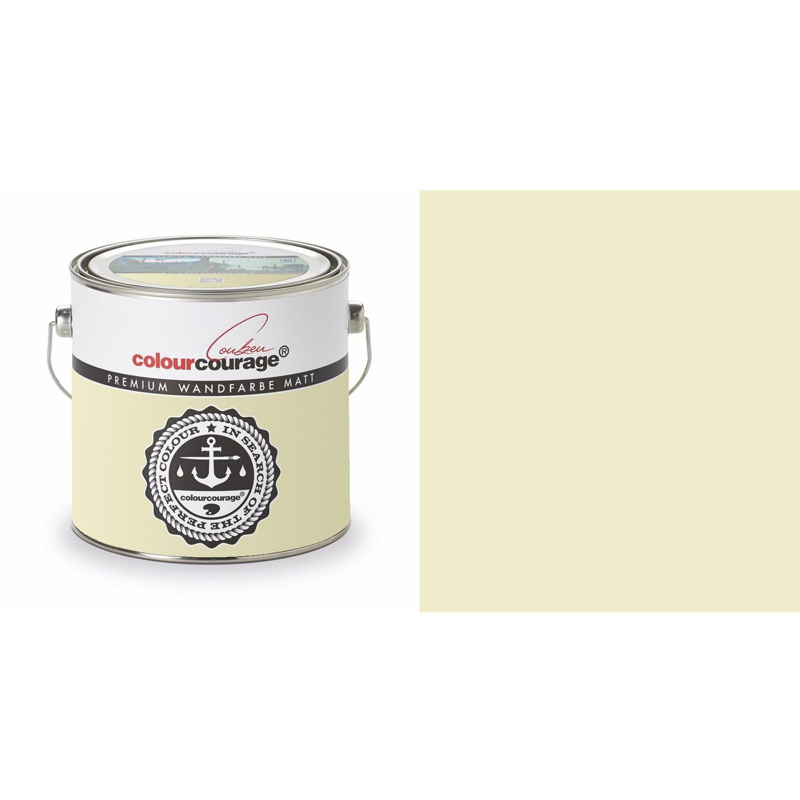 colourcourage Vollton- und Abtönfarbe ColourCourage 2,5 Liter Premium Wandfarbe Innenfarbe Raumfarbe Farbe