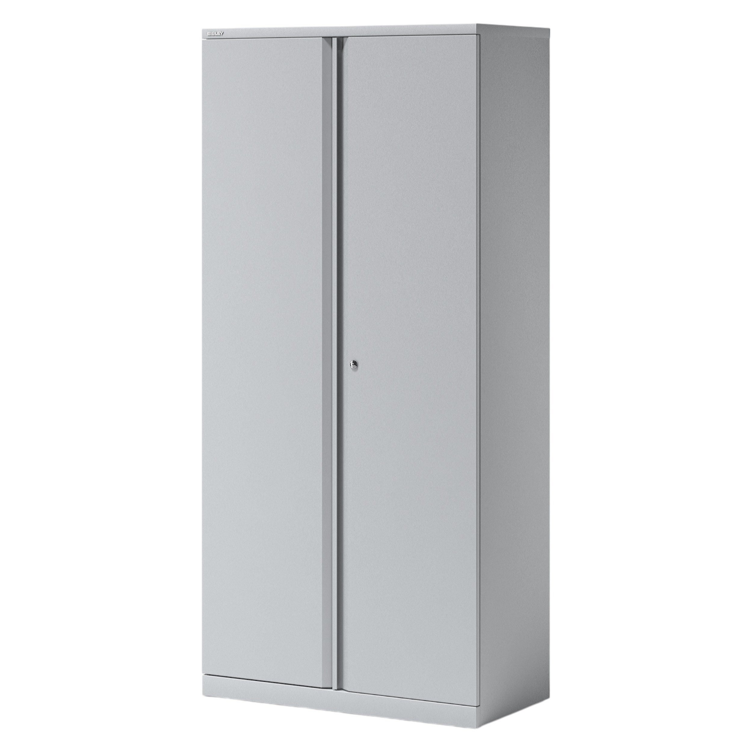 Bisley Aktenschrank Essentials Flügeltürenschrank in Lichtgrau - Maße: H 197 x B 91 x T 47 cm