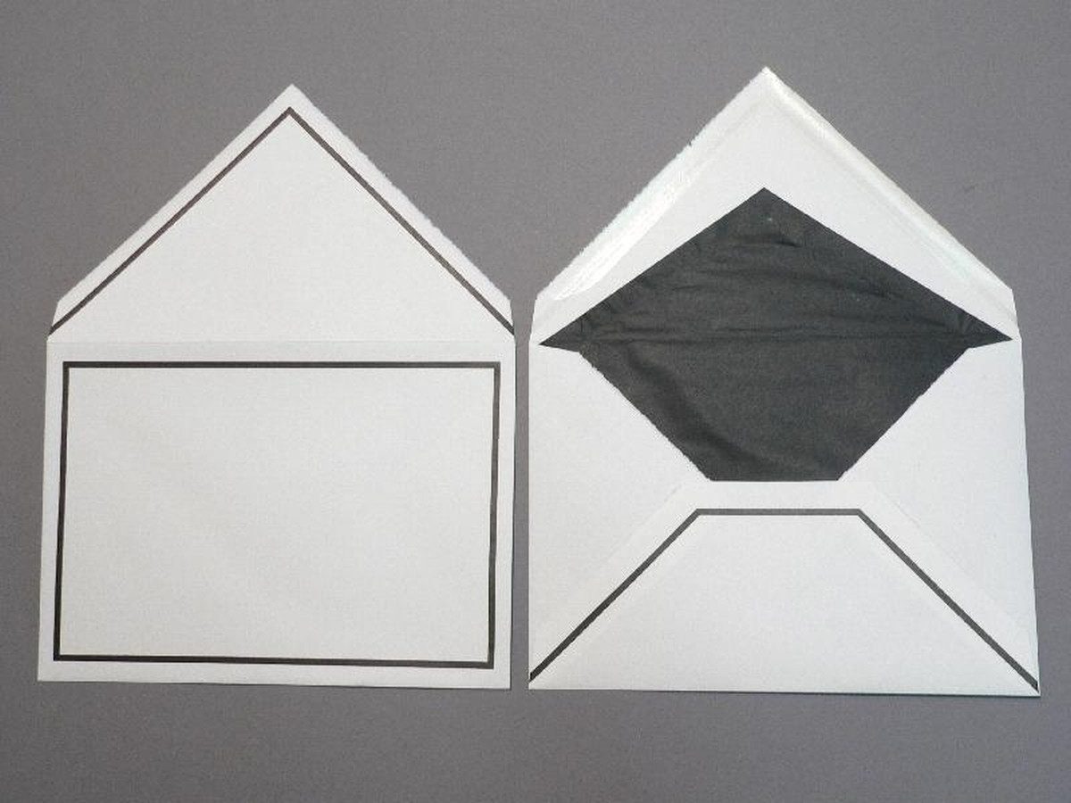 Blanke Briefhüllen Briefumschlag Trauerumschläge C5 120g/qm gummiert VE=100 Stück weiß matt.