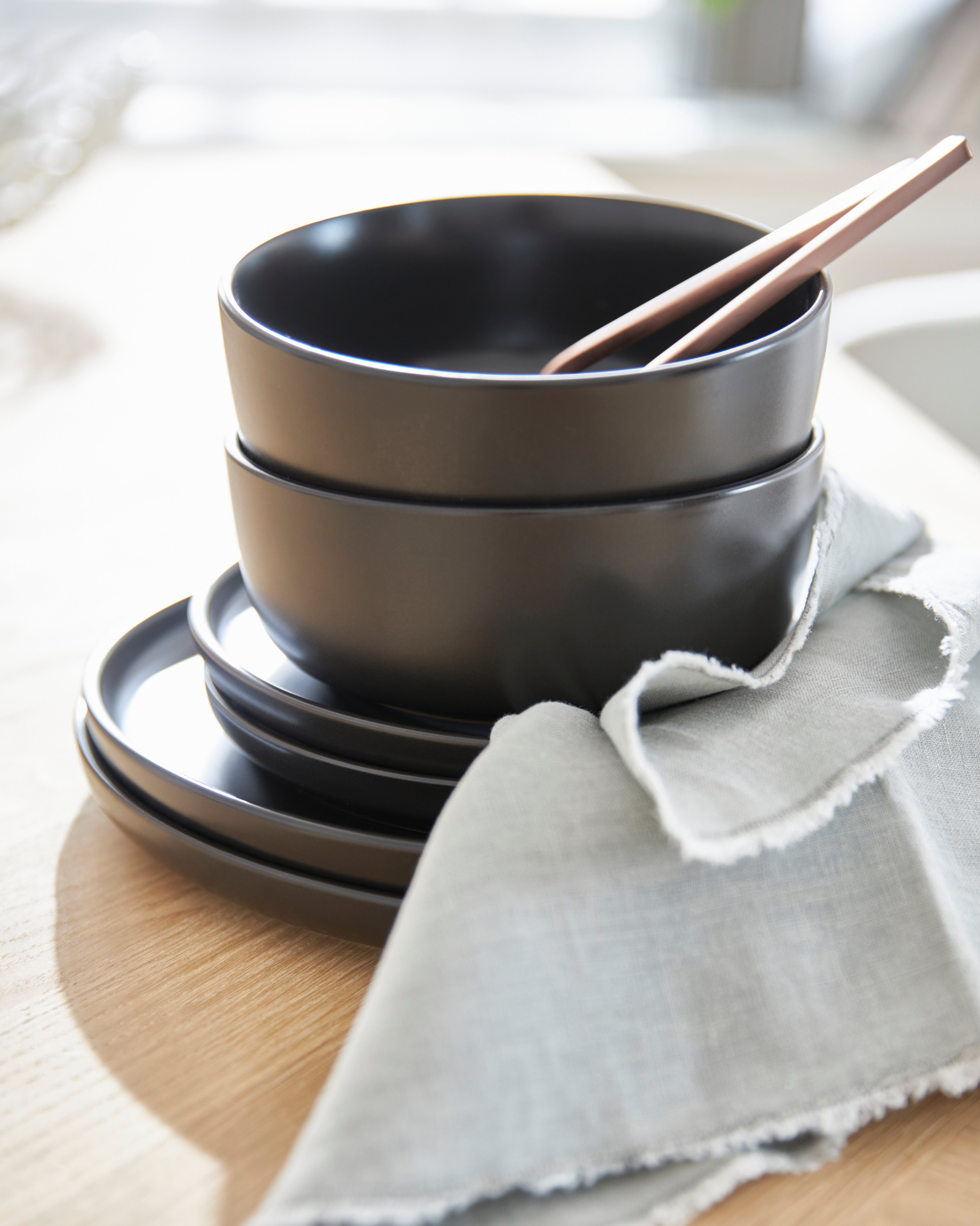 LeGer Home by Lena Gercke Tafelservice Geschirr-Set, Service Belli (12-tlg), 4 Personen, Steingut, Teller Set, runde Form, Scandi Style, 12 Teile, für 4 Persone – Bild 5 von 5