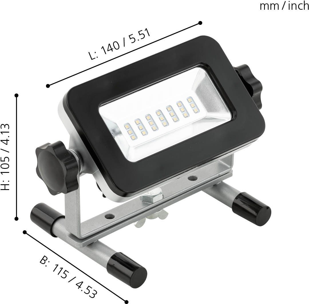 EGLO LED Flutlichtstrahler integriert, PIERA, Warmweiß LED fest