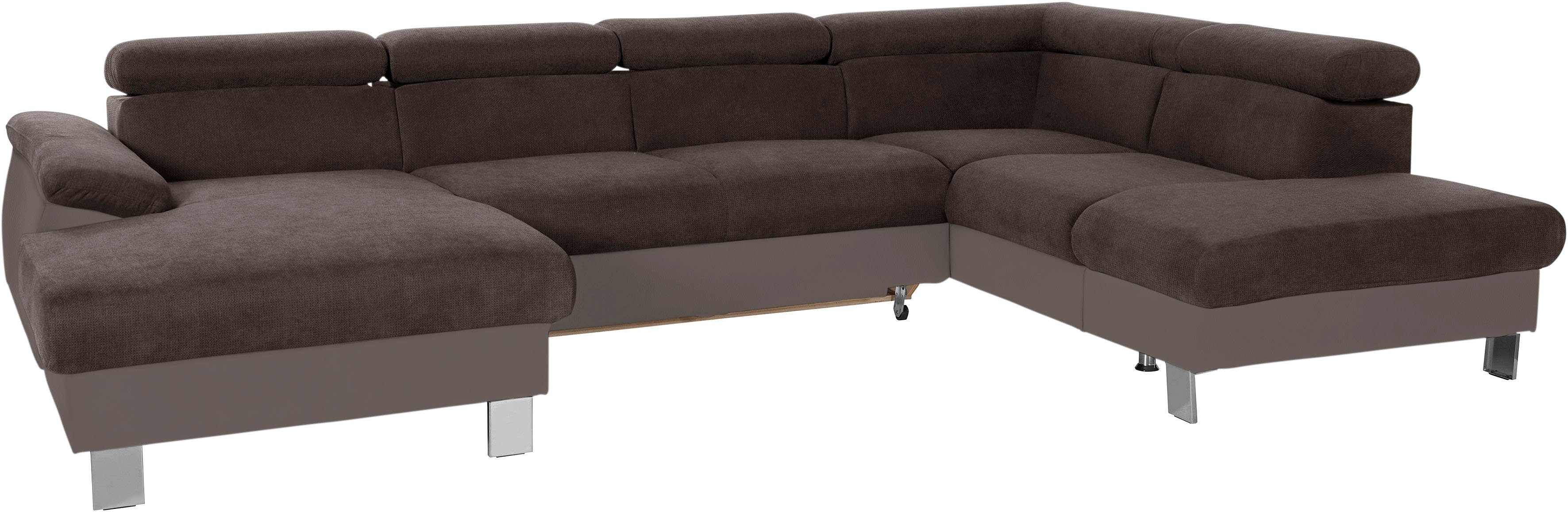 COTTA Wohnlandschaft "Komaris U-Form, B: 320 cm" mit Kopfteilverstellung, o günstig online kaufen