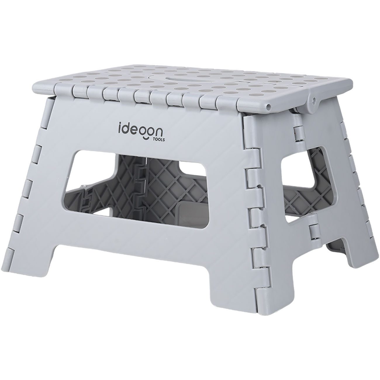 shop'n smile ideoon Tritthocker bis 150 kg belastbar – Faltbarer Tritthocker flach & platzsparend, für Küche, Bad, Wohnmobil, u.v.m.